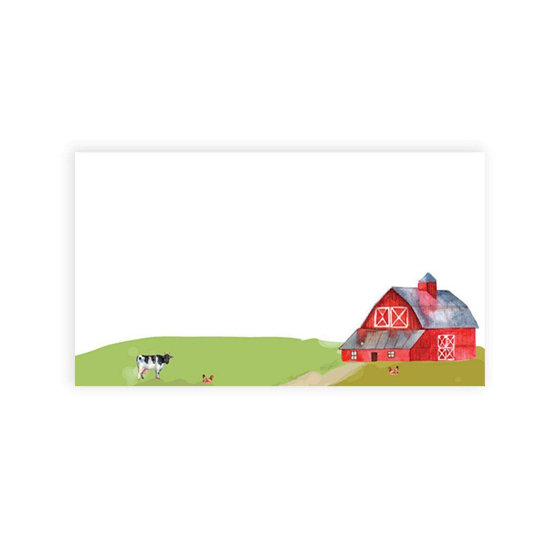 Premium Andaz Press Barn Farm Wedding Place Cards - Elegant Seating Name Cards for Wedding Party Tables (60 Pack, 2 x 3.5 Inches) - Perfect for Rustic, Country & Farmhouse Wedding Decorations