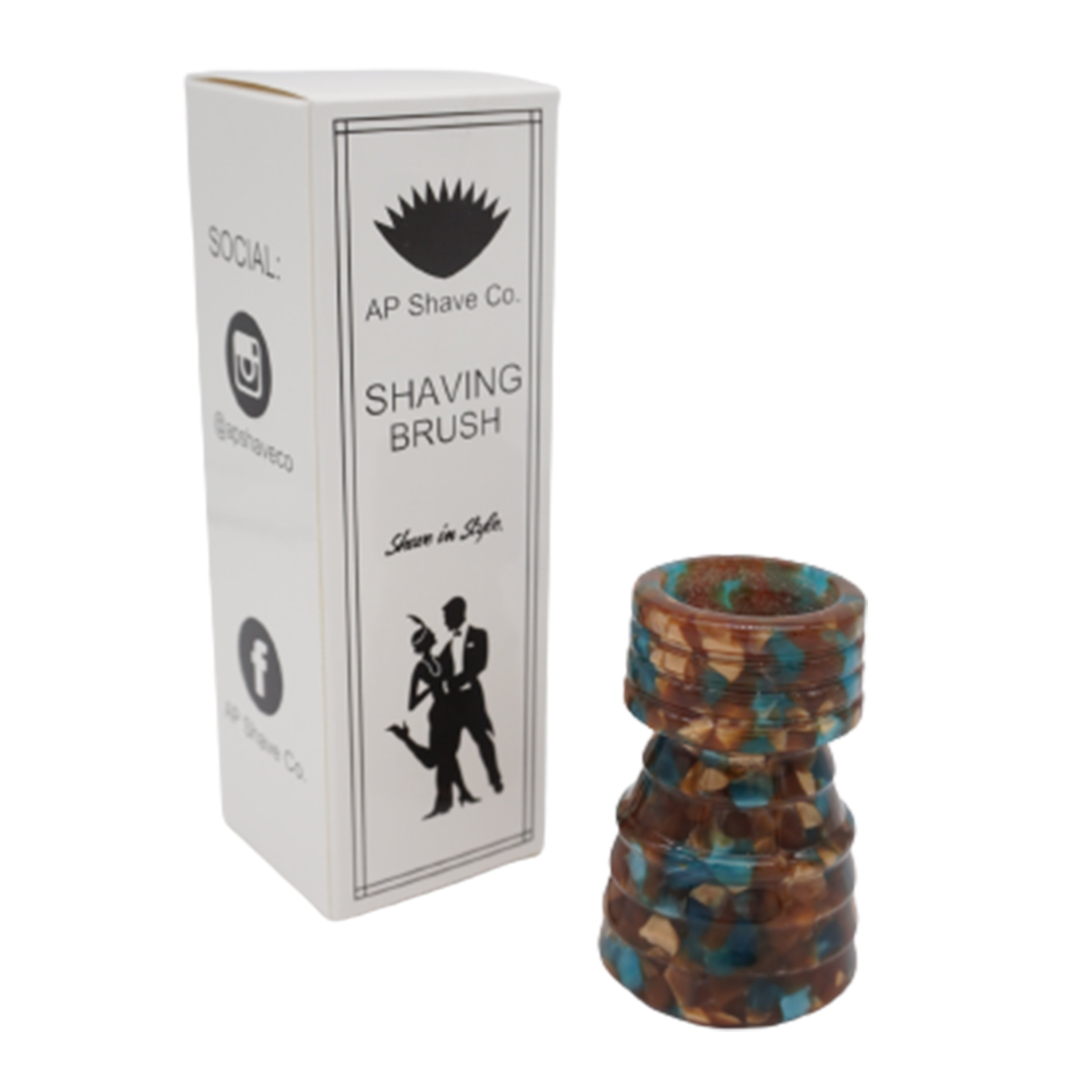 Handcrafted Shaving Brush Handle with 24mm & 26mm Knots - Premium Diamond Pattern Design for Wet Shaving & Grooming Gifts - Perfect for Barbershops, Home Use & Luxury Shaving Kits