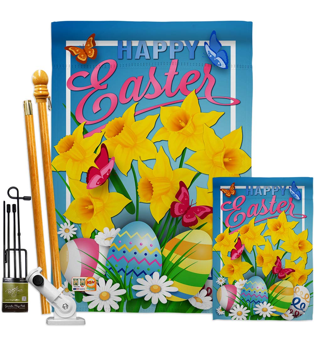 Daffodils Easter Spring Double Sided Garden Flags Kit - 28