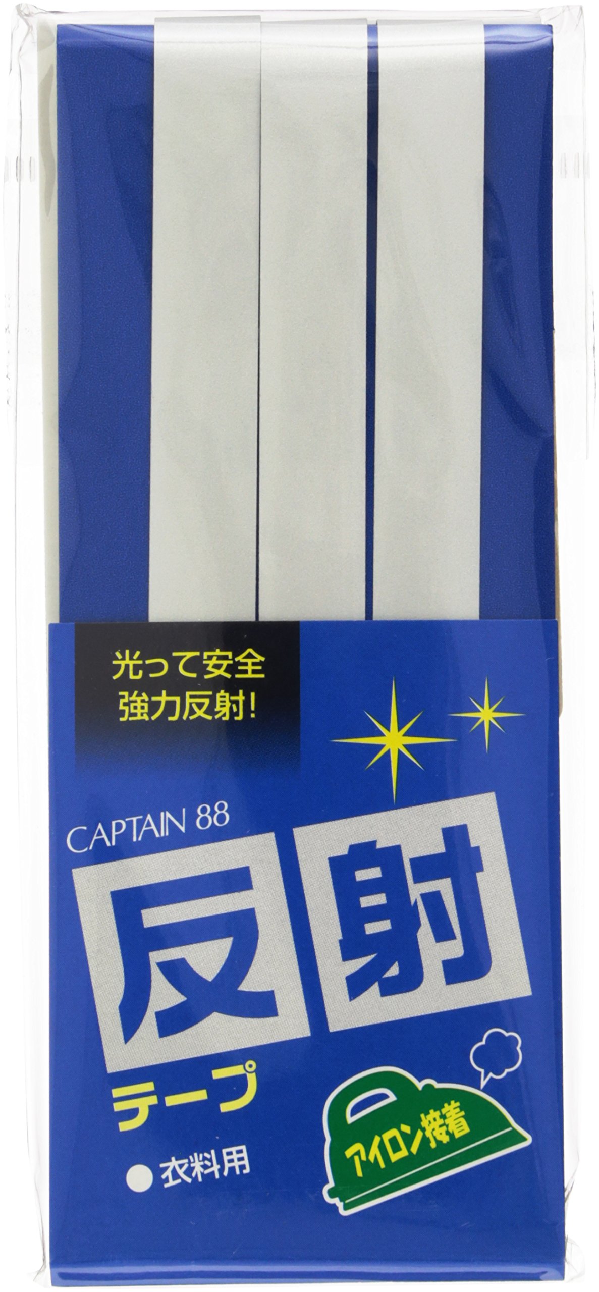 CAPTAIN88 Reflective Tape with Iron Adhesion - High Visibility Safety Tape for Night Running, Cycling, and Outdoor Gear - 1 Roll (Color 1)