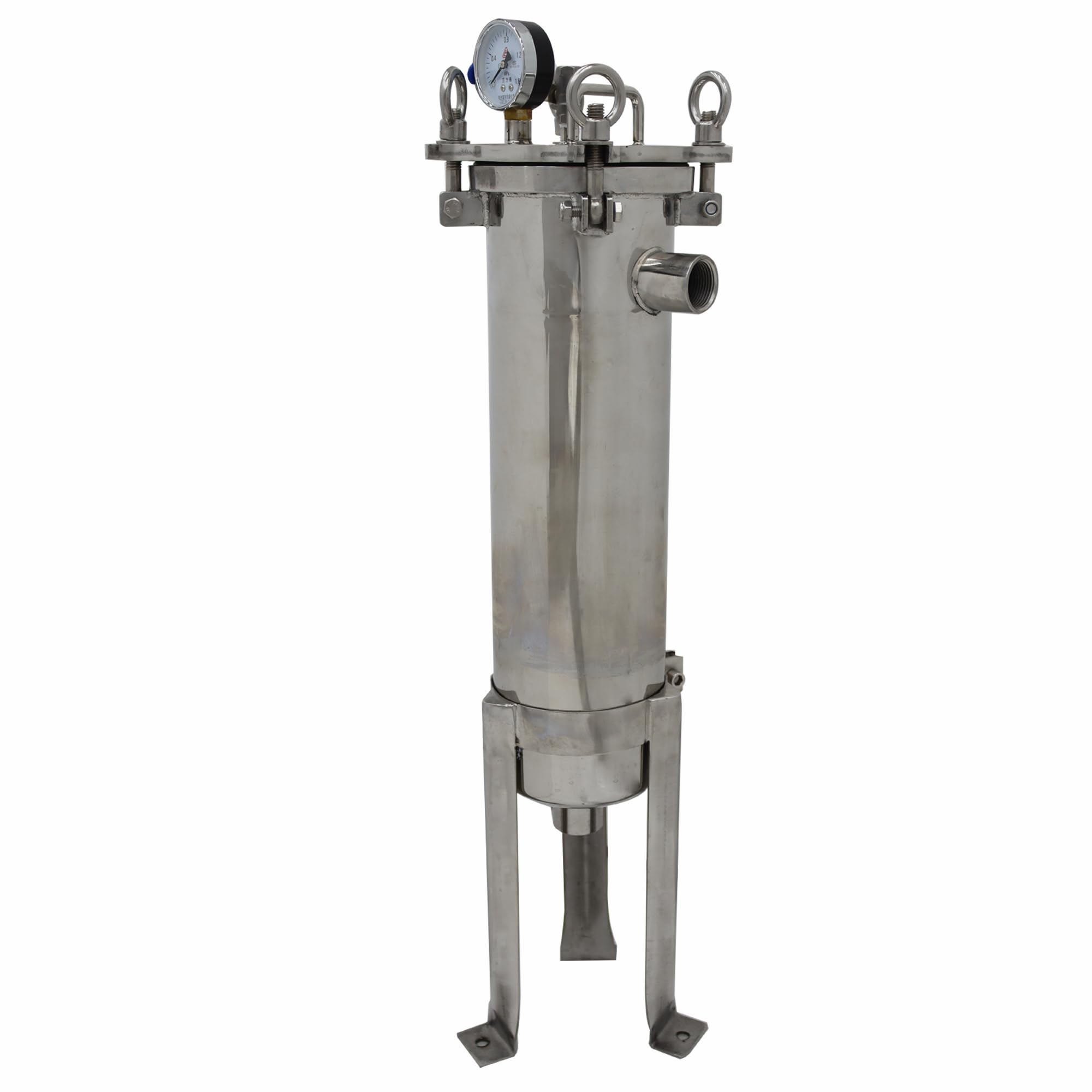 304 Stainless Steel Water Filter System - 1.2 Sq. Ft. Industrial Bag Filter Housing with 1