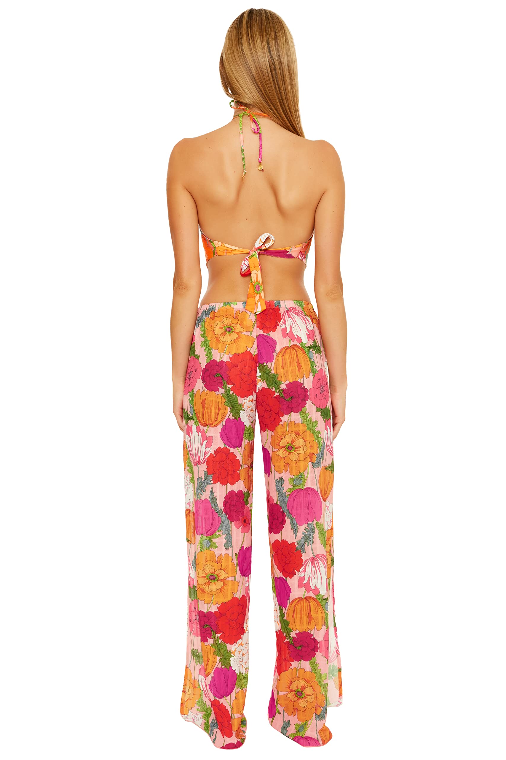 Trina Turk Women's Sunny Bloom Slit Pants - Floral Print Beach Cover Up Pants | Perfect for Poolside, Resort Wear & Summer Vacation Outfits