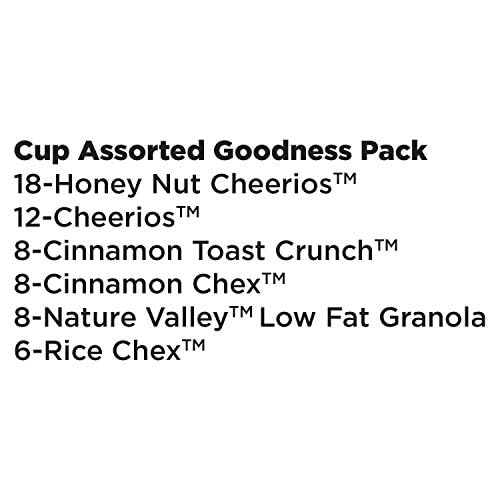 General Mills Cereals Variety Pack - 60 Single Serve Cups with Assorted Flavors | Breakfast Cereal for Kids, Office Snacks & On-the-Go Meals