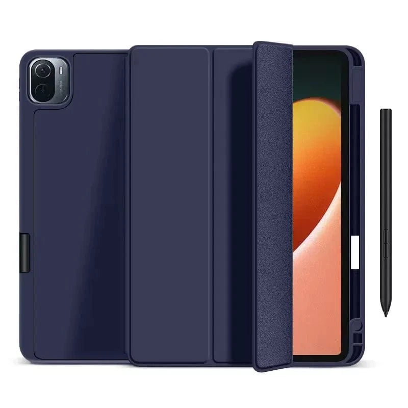 Shockproof TPU Case for iPad Pro 11 (3rd Generation 2021) with Apple Pencil Slot - Navy Blue Protective Cover for Work, Travel & Everyday Use