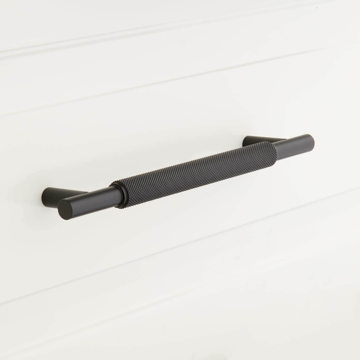 Signature Hardware 447480 Arles 6 Inch Center to Center Bar Cabinet Pull - Matte Black - Modern Cabinet Handle for Kitchen, Bathroom & Bar Furniture - Easy Installation & Durable Finish