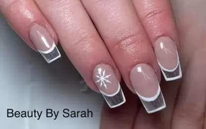 100PCS Clear Acrylic False Nails with Strong Nail Glue - Full Cover Fake Nails for Women, Natural Looking Press on Nails for Daily Wear, Parties & Special Occasions