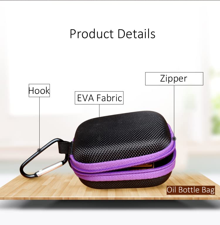 3-Piece Portable Essential Oil Travel Case Organizer - Holds 6 Bottles (1-5ml Roller Bottles) - Perfect for Aromatherapy, Yoga, Meditation & On-the-Go Use