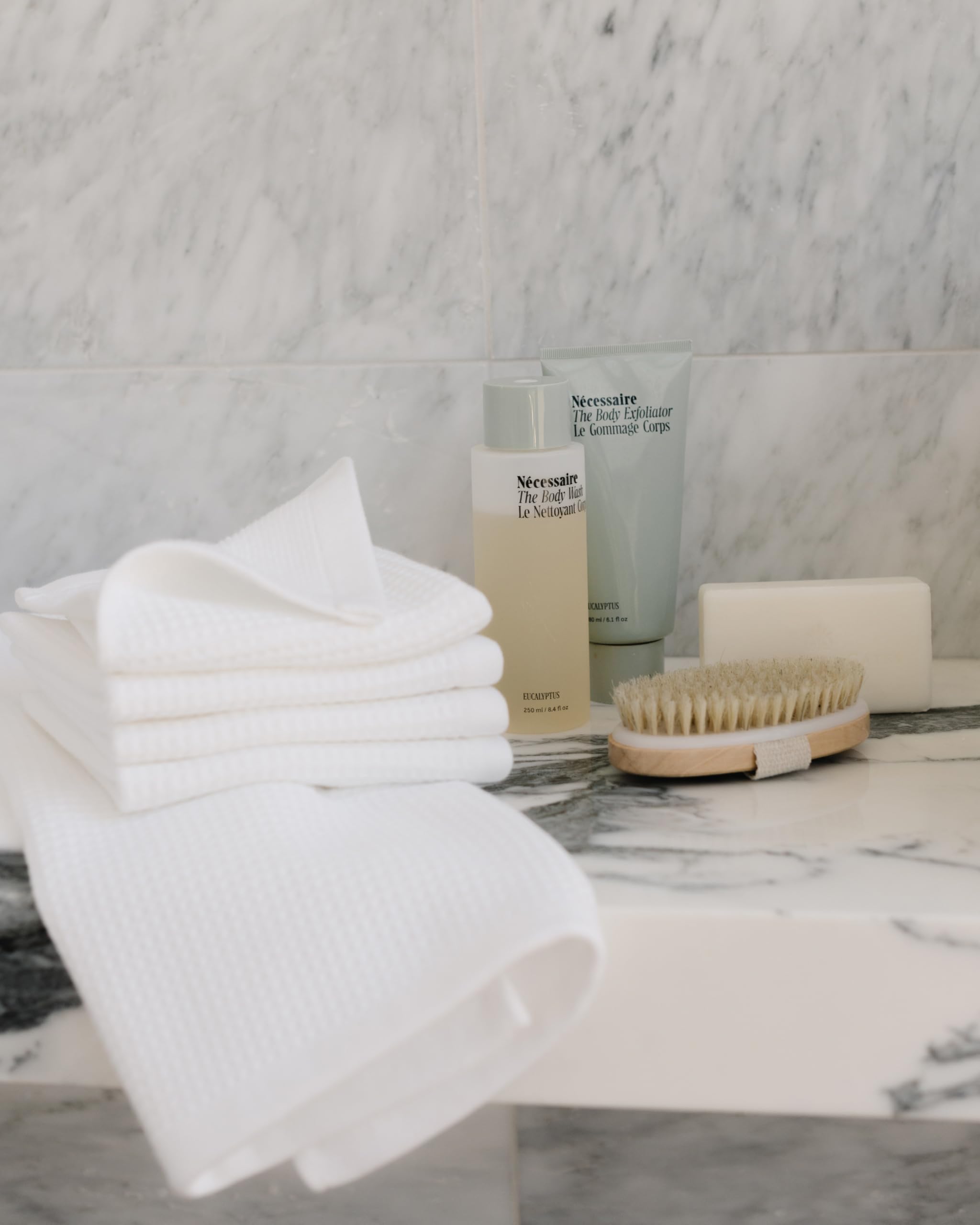 Premium Soft White Waffle Weave Hand Towels - 100% Organic Bamboo - Ultra Absorbent & Quick Dry - Perfect for Bathroom, Kitchen & Spa Use