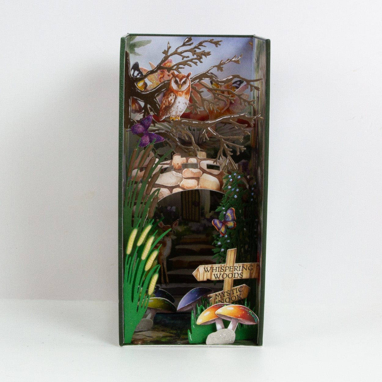 Mystic and Festive Book Nook Sets DB195 - DIY Miniature Bookshelf Decor for Home, Office & Gifts - Perfect for Book Lovers, Christmas Decor & Cozy Reading Nooks