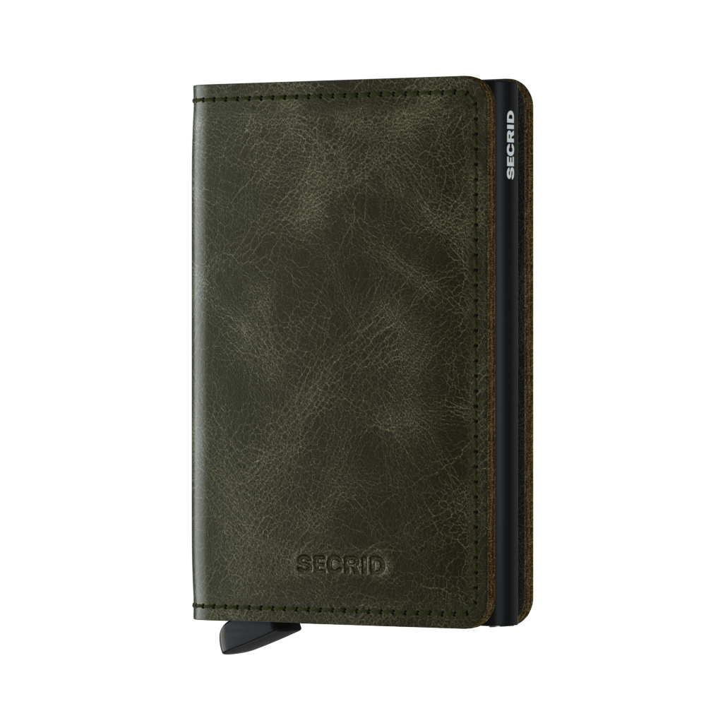 SECRID Slimwallet Vintage - RFID Blocking Leather Wallet for Men & Women | Compact & Stylish Card Holder for Everyday Use, Travel & Business