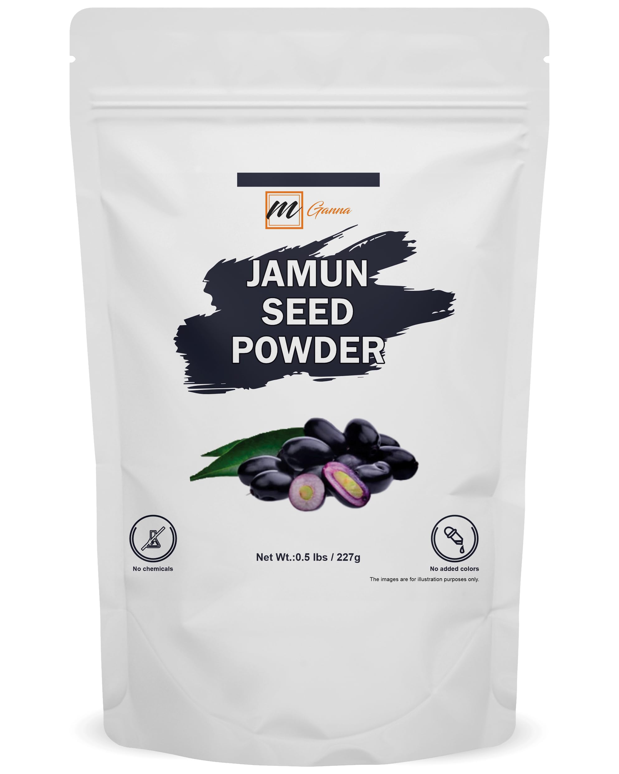 100% Pure Jamun Seed Powder (Eugenia Jambolana) - 0.5 LB (227g) for Glowing Skin, Hair Care & Natural Health Benefits | Antioxidant-Rich Superfood for Diabetes Support, Detox & Beauty Routines