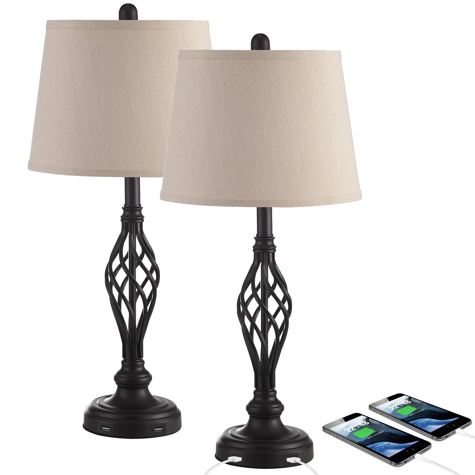 Vintage Table Lamps Set of 2 - 27