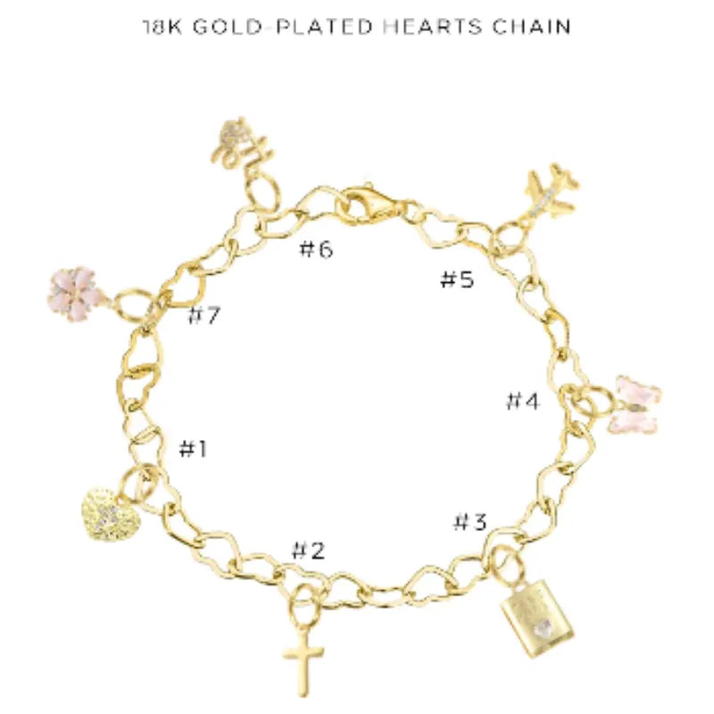 Elegant Charm Bracelet with Assorted Charms - Perfect for Gifts, Parties & Everyday Wear | $46.00