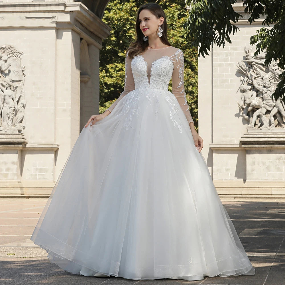 Elegant A-Line Sweetheart Lace Ivory Wedding Dress for Bride - Perfect for Church Ceremony, Beach Wedding & Romantic Vows