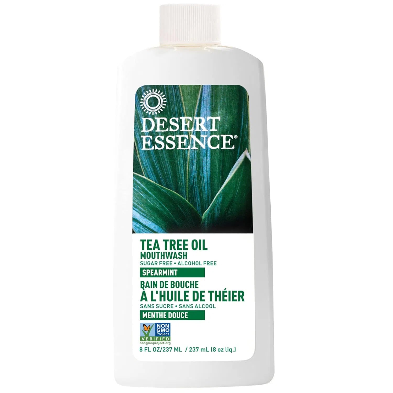Organic Spearmint Mouthwash with Tea Tree Oil - Alcohol-Free, Natural Fresh Breath Solution for Oral Care & Bad Breath Relief - Perfect for Daily Use, Travel & Post-Meal Freshness