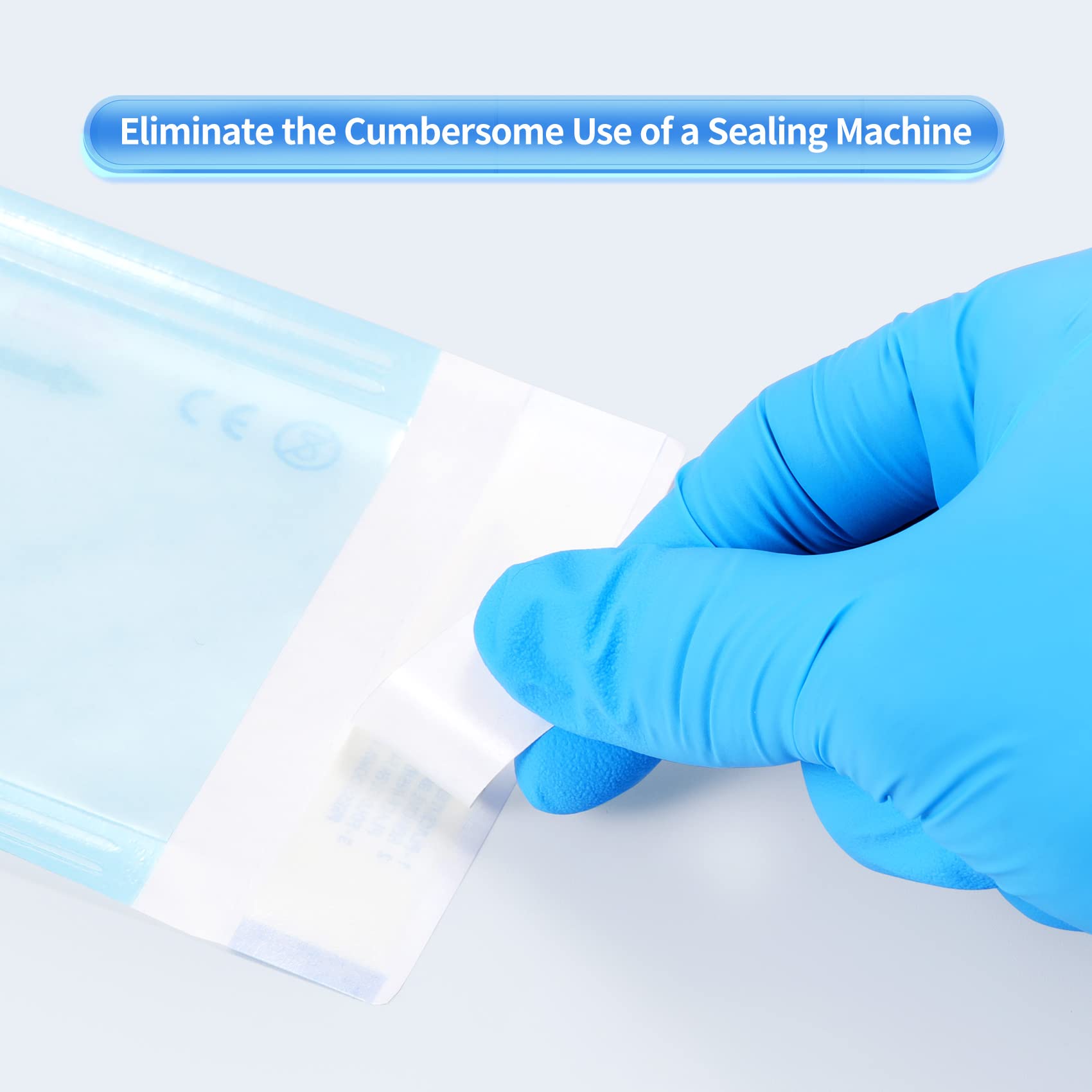 Annhua 2.8 x 10 Inch Sterilization Pouches - 100 Pack Self-Seal Sterilizer Bags for Dental Instruments, Cleaning Tools & Medical Equipment | Autoclave Safe, Paper/Plastic Combo | Perfect for Dental Clinics, Hospitals & Tattoo Studios