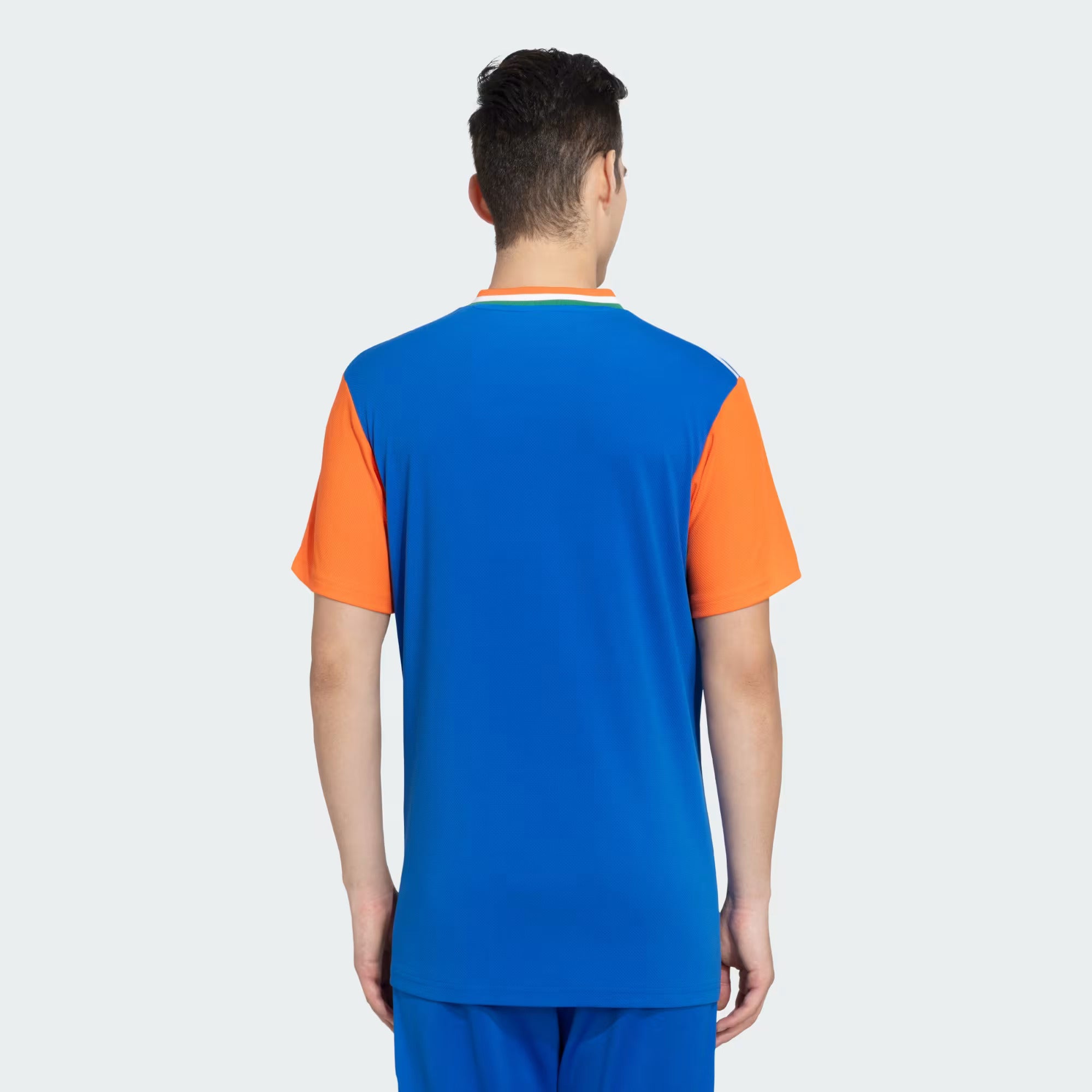 India Cricket T20 International Fan Jersey - Dark Blue & True Orange - Official Replica Jersey for Cricket Matches & Fan Support