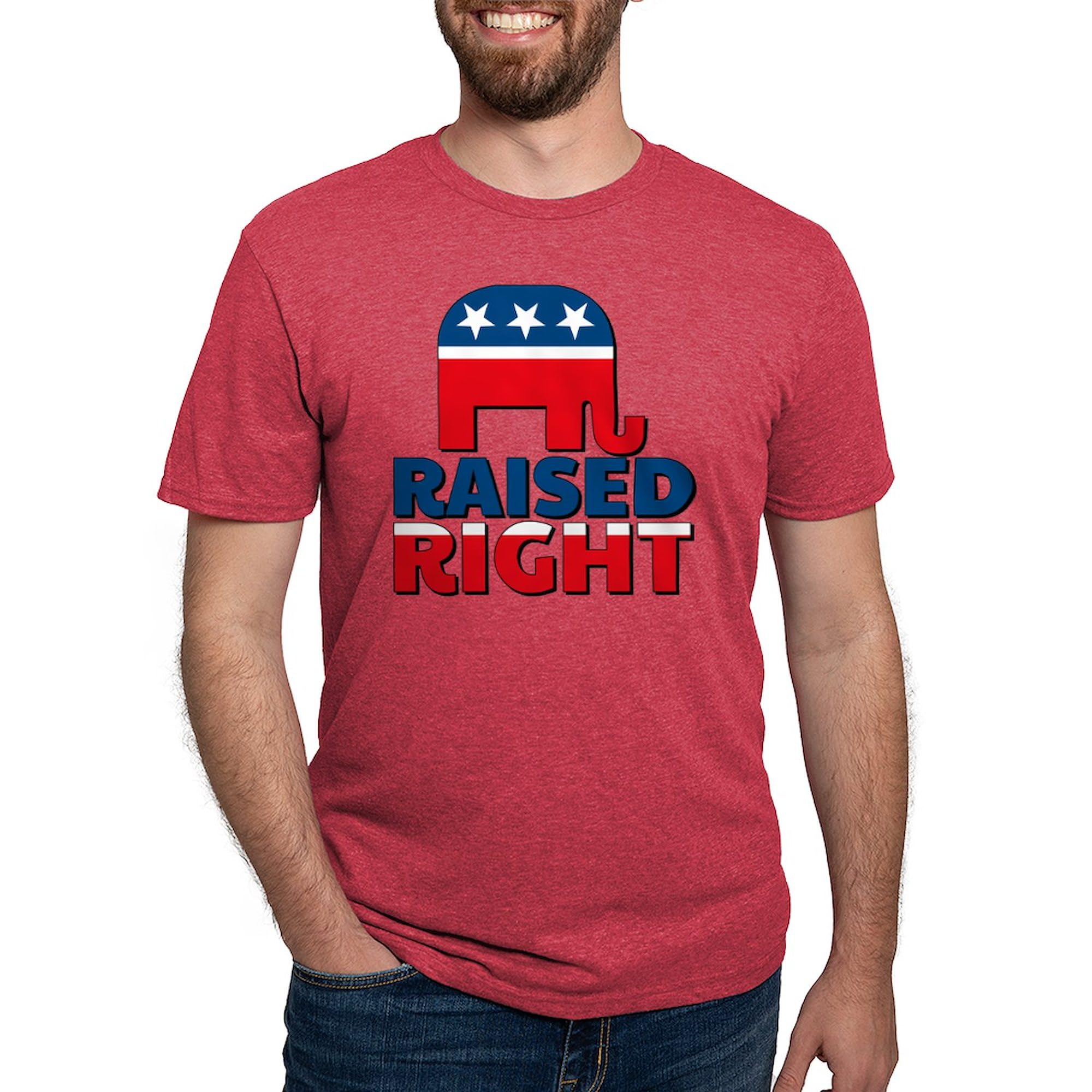 Raised Right Men's Premium Tri-Blend T-Shirt - Soft & Comfortable Cotton Blend Tee for Casual Wear, Gym, and Everyday Outfits