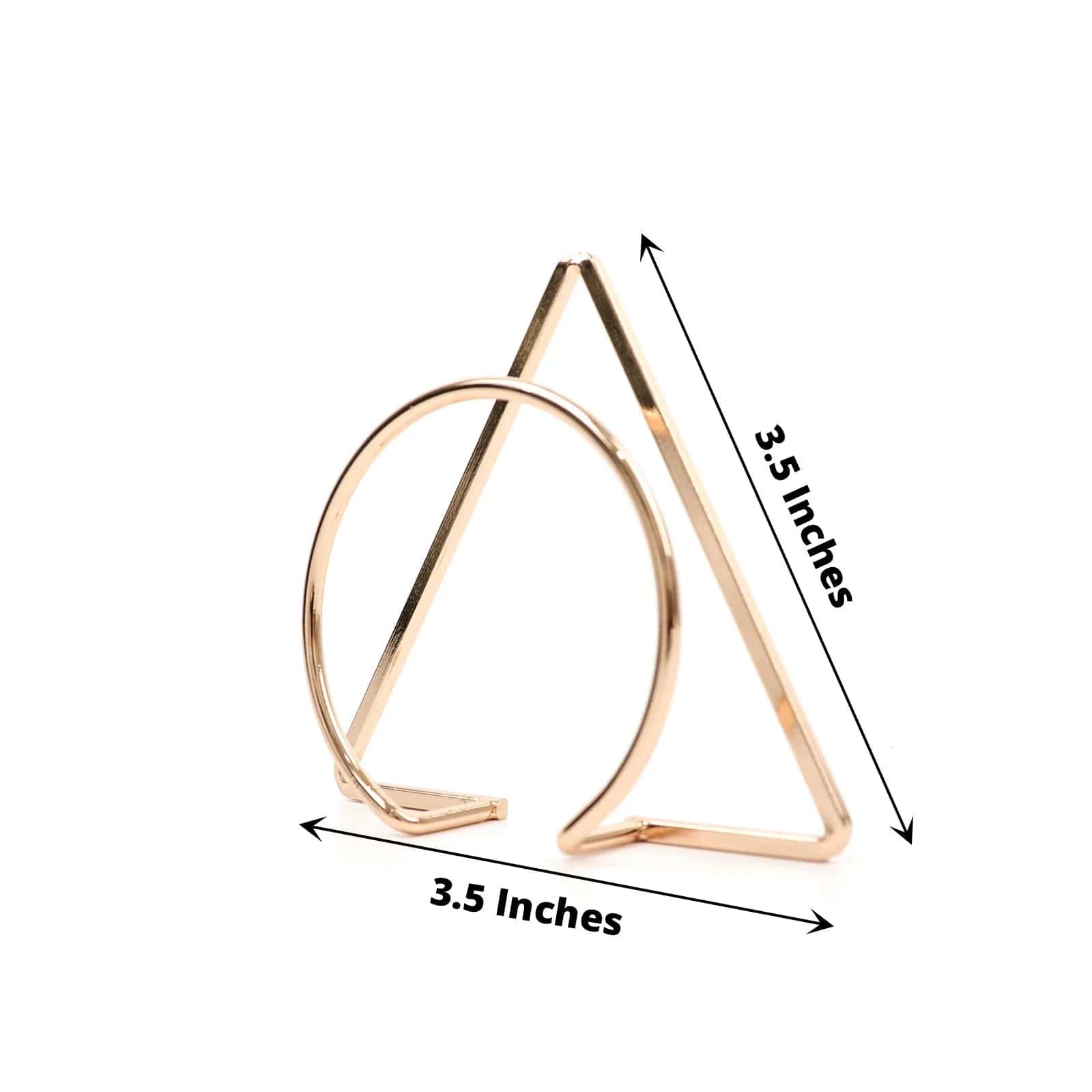 4 Pack Gold Geometric Metal Napkin Rings - Circle & Triangle Design for Elegant Table Setting, Wedding, Dinner Party, and Home Decor