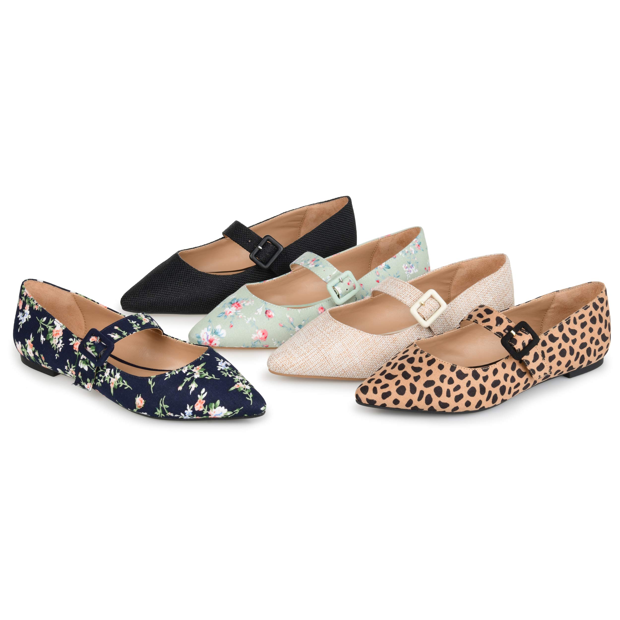 Journee Women's Karissa Comfortable Dress Flats - Stylish & Versatile Ballet Flats for Work, Office, and Casual Outfits