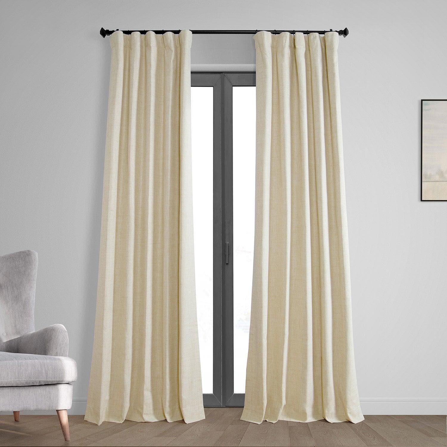 Natural Light Beige Thermal Insulated Blackout Curtains - Noise Reducing & Energy Efficient Window Drapes for Bedroom, Living Room & Home Theater