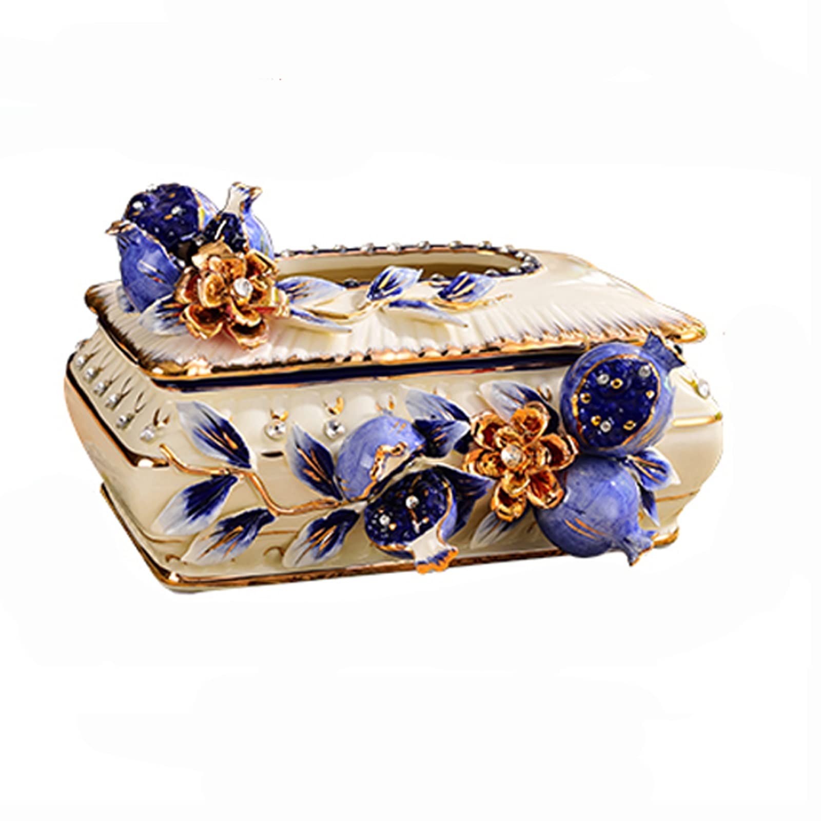 European-Style Ceramic Tissue Box Cover - Elegant Home Decor for Living Room, Bedroom & Dining Table | Creative Napkin Holder & Facial Tissue Dispenser | Perfect for Home, Office & Gift Giving