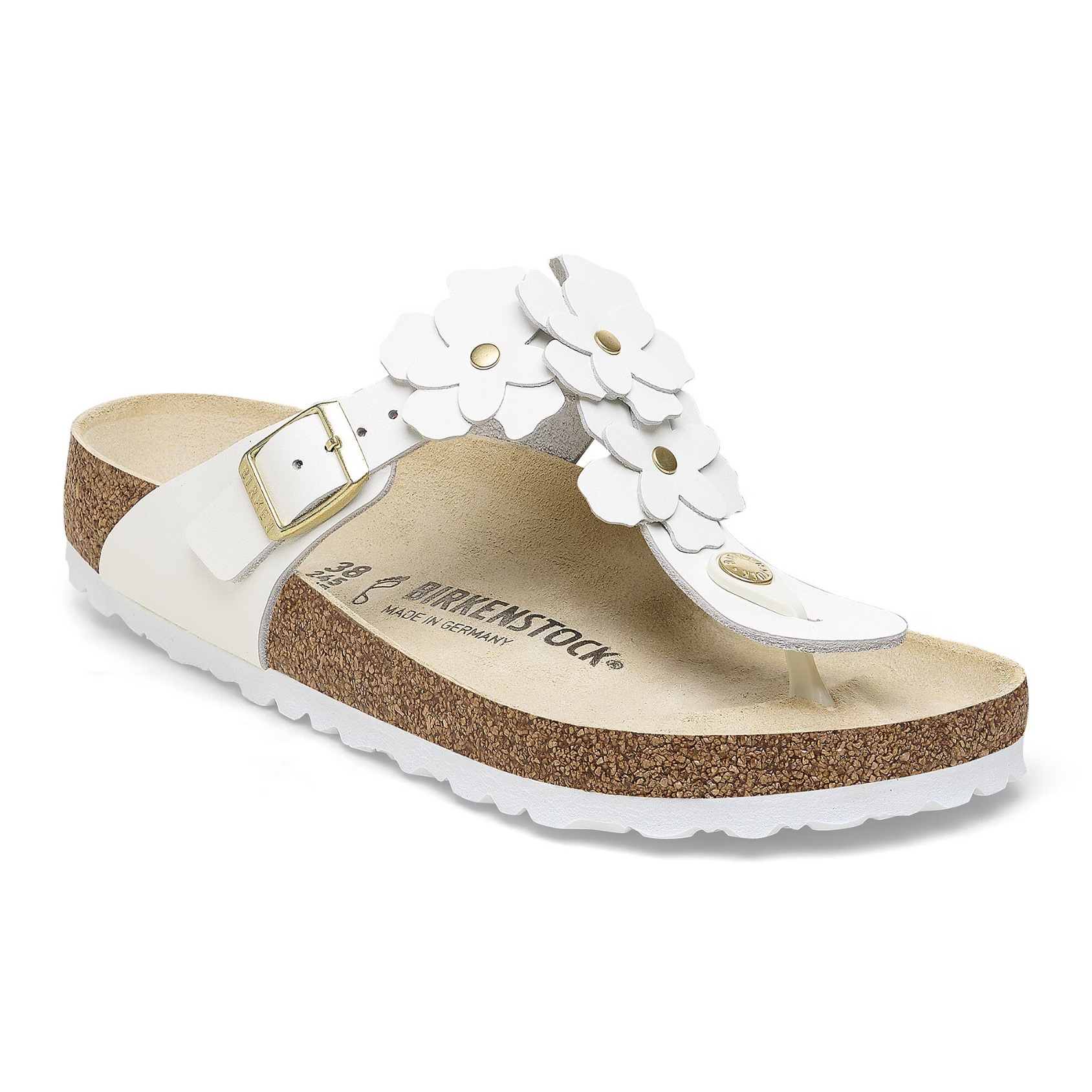 Birkenstock Women's Gizeh Flower Leather Sandals - Comfortable & Stylish Summer Footwear for Beach, Pool & Casual Outings