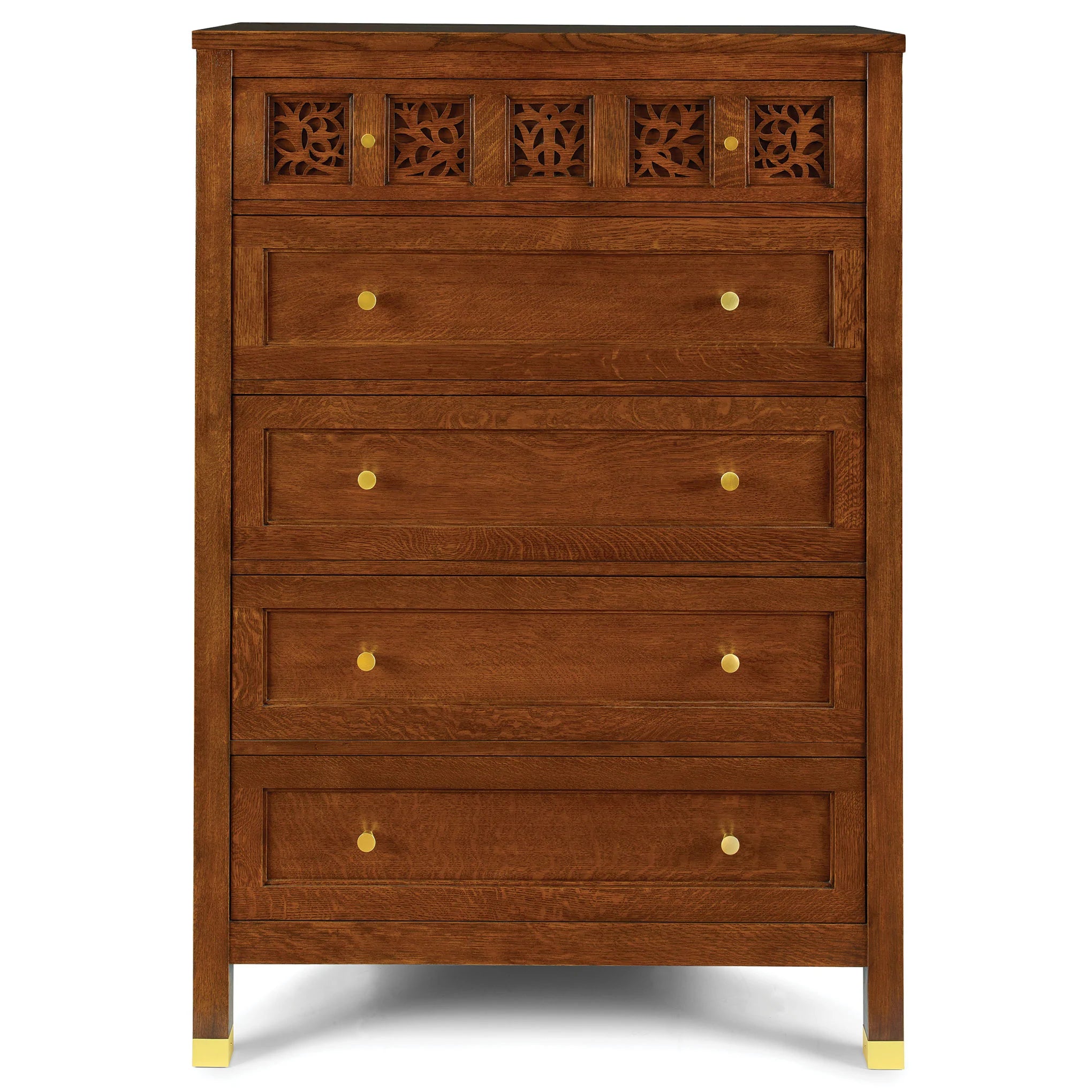 Surrey Hills Tall Chest - 5-Drawer Solid Wood Dresser for Bedroom Storage | Modern & Spacious Organizer for Clothes, Linens & Accessories | Perfect for Master Bedroom, Guest Room or Dorm