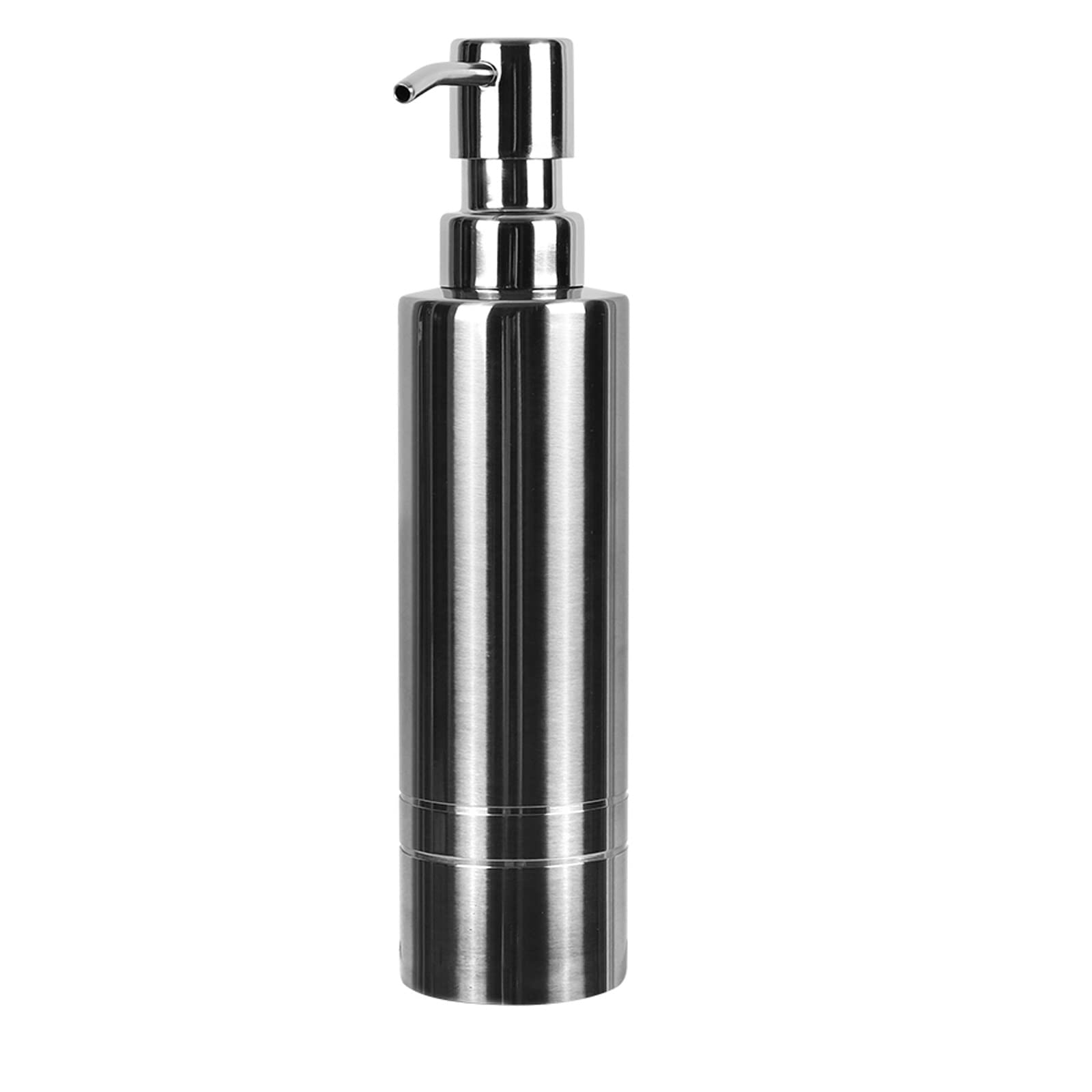 XIANGGUI 1983 Stainless Steel Soap Dispenser - 10.1oz Refillable Brushed Metal Hand Soap Dispenser for Kitchen, Bathroom Countertop | Dish Soap & Liquid Soap Holder | Modern Home & Office Decor