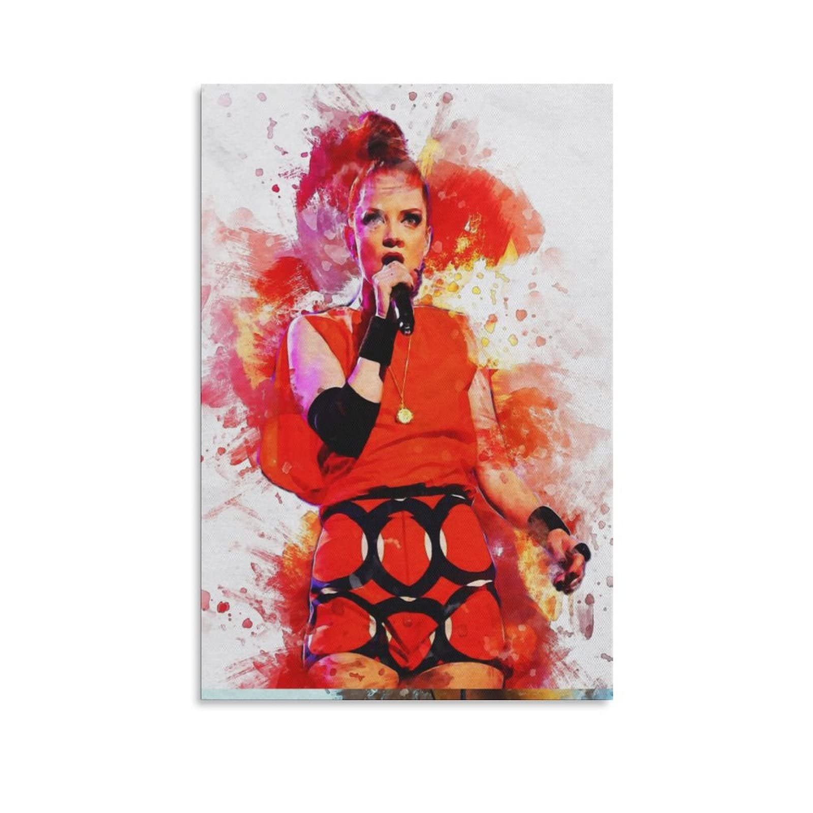 Shirley Manson Canvas Poster - 16x24 Inches (40x60cm) Wall Art Print for Bedroom, Living Room & Office Decor - Perfect Gift for Music Fans & Home Decoration - Rock Band Poster for Music Lovers' Room Aesthetics