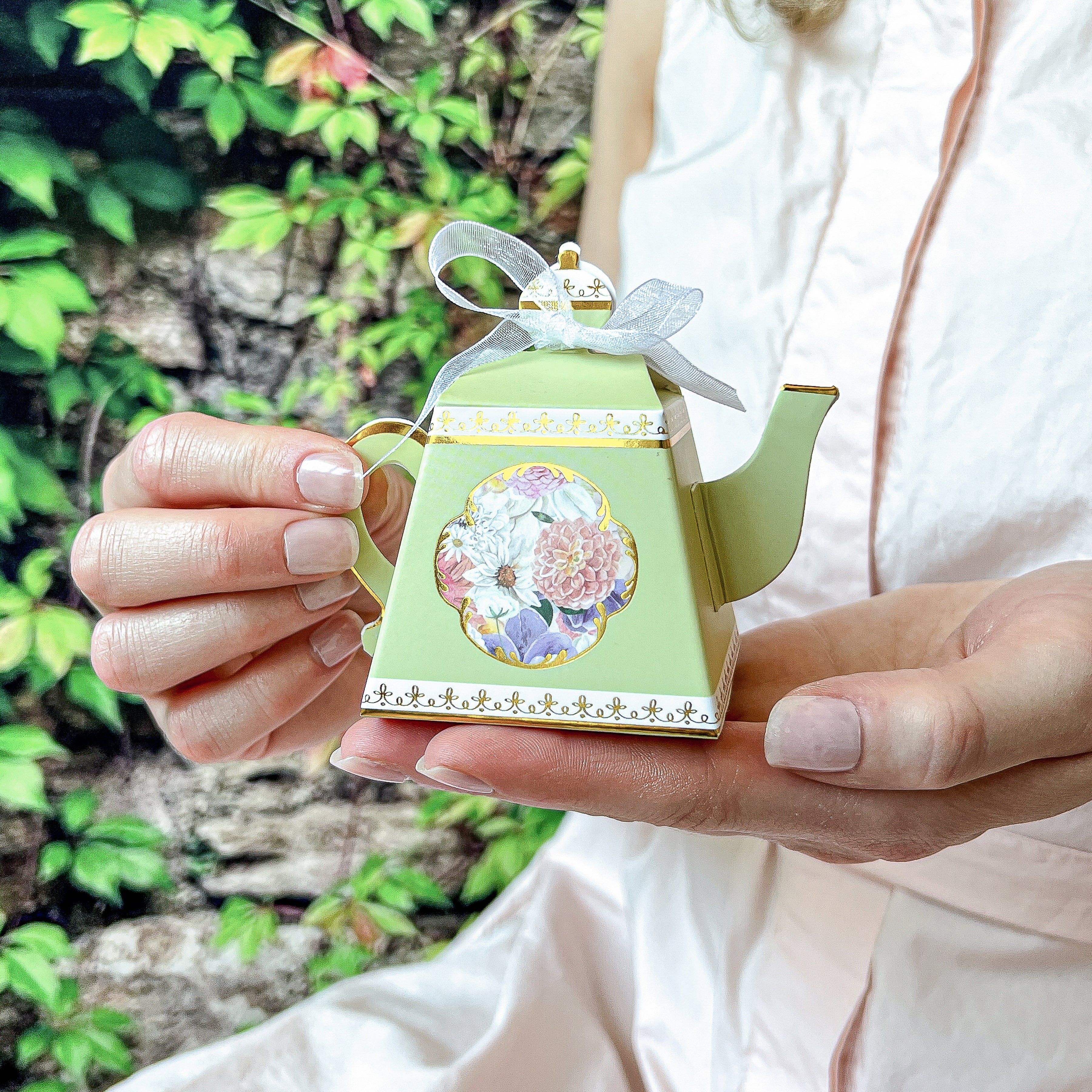 24-Piece Assorted Tea Party Favor Box Set | Elegant Tea Time Gift Boxes for Bridal Showers, Baby Showers & Birthday Parties