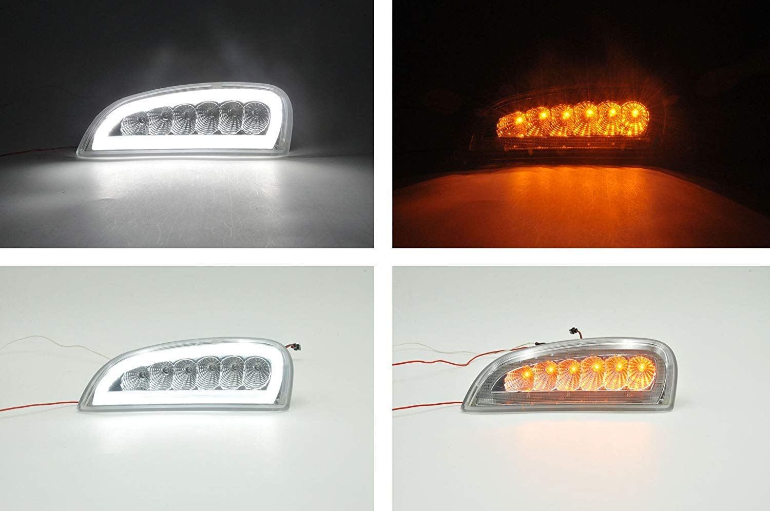Smoked Lens LED Daytime Running Lights Assembly with Turn Signal for 07-10 Porsche Cayenne - OEM Fit DRL Lights for Enhanced Visibility & Style | Perfect for Night Driving & Car Customization