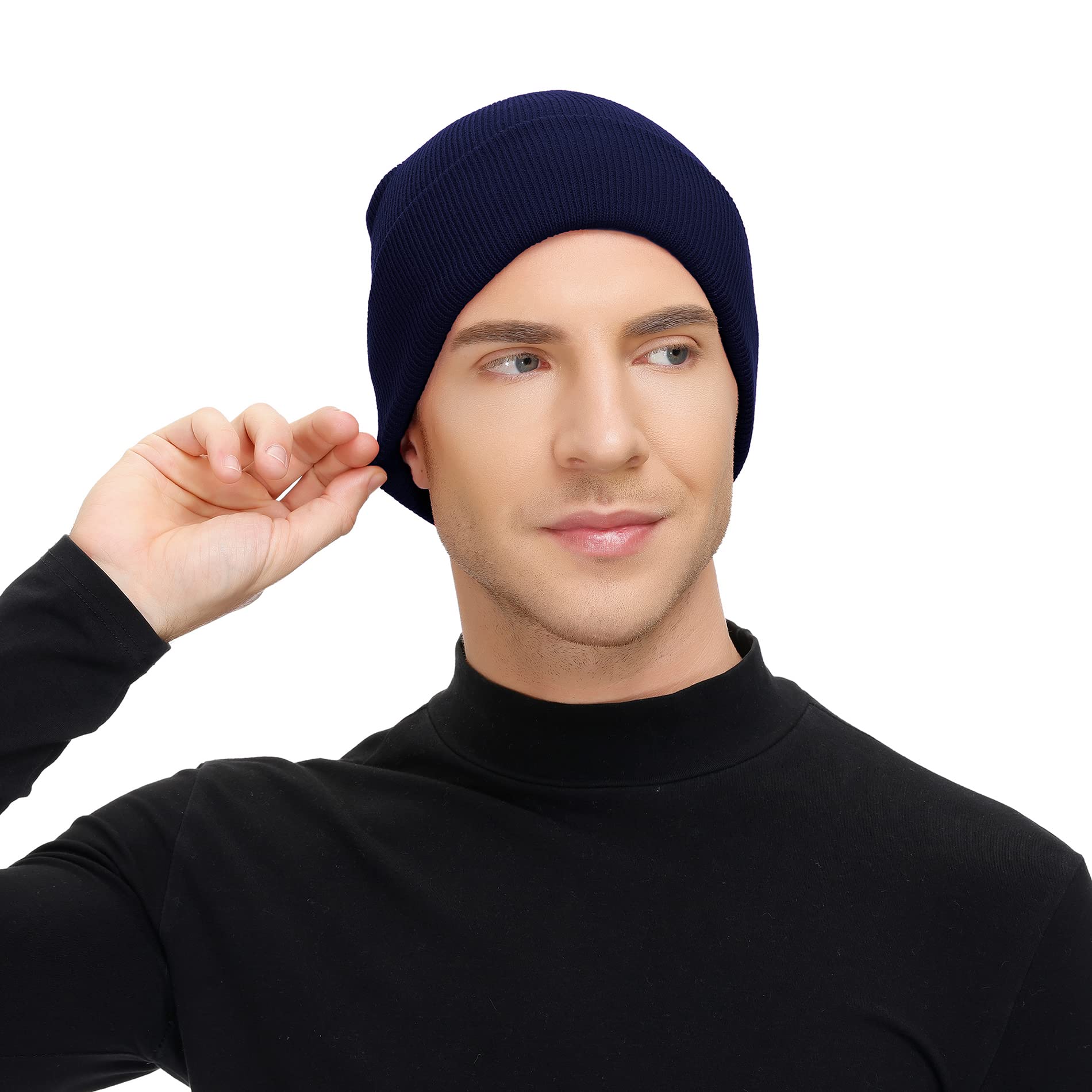 Trendy Men's Winter Beanie Hats - Soft Knit Slouchy Fisherman Skull Caps for Cold Weather | Perfect for Outdoor Activities, Skiing, Hiking & Casual Wear