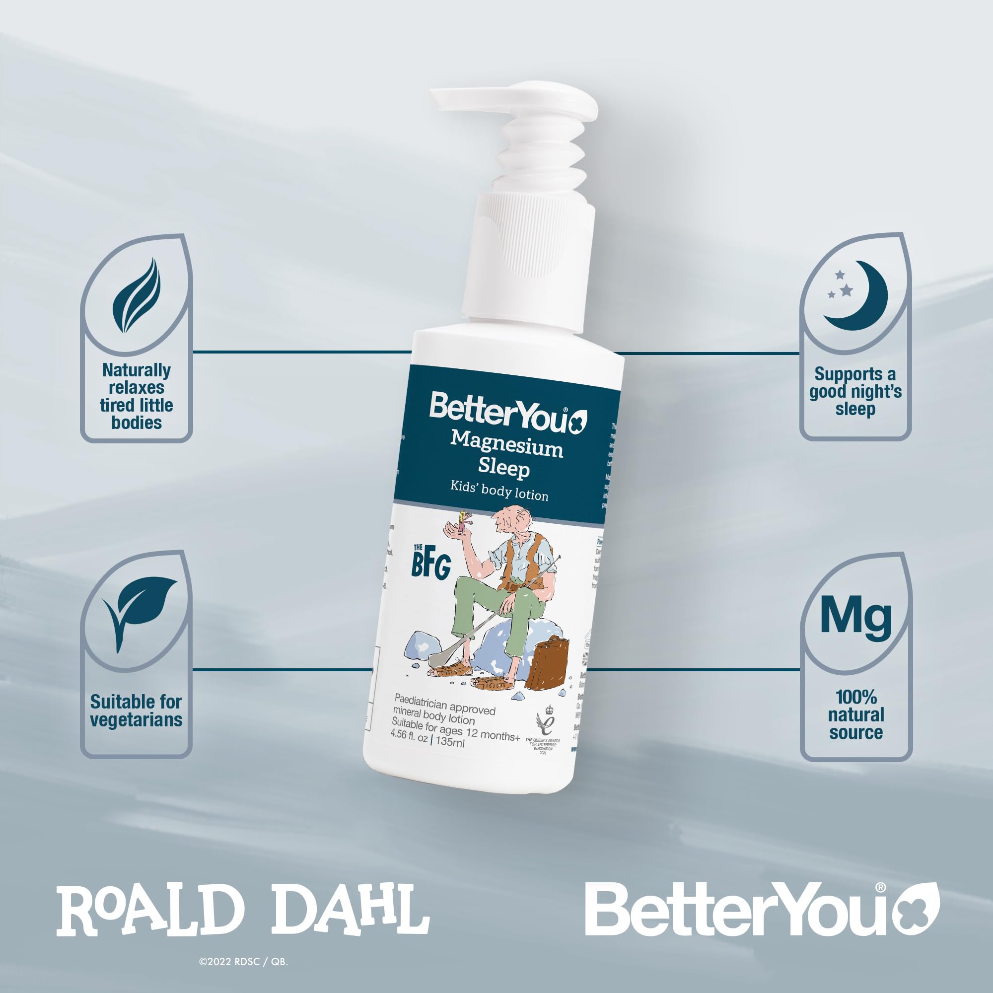 Natural Magnesium Sleep Lotion - Junior Body Cream for Kids | Relaxing Nighttime Moisturizer with Magnesium for Better Sleep & Calm Skin | Perfect Bedtime Routine for Children