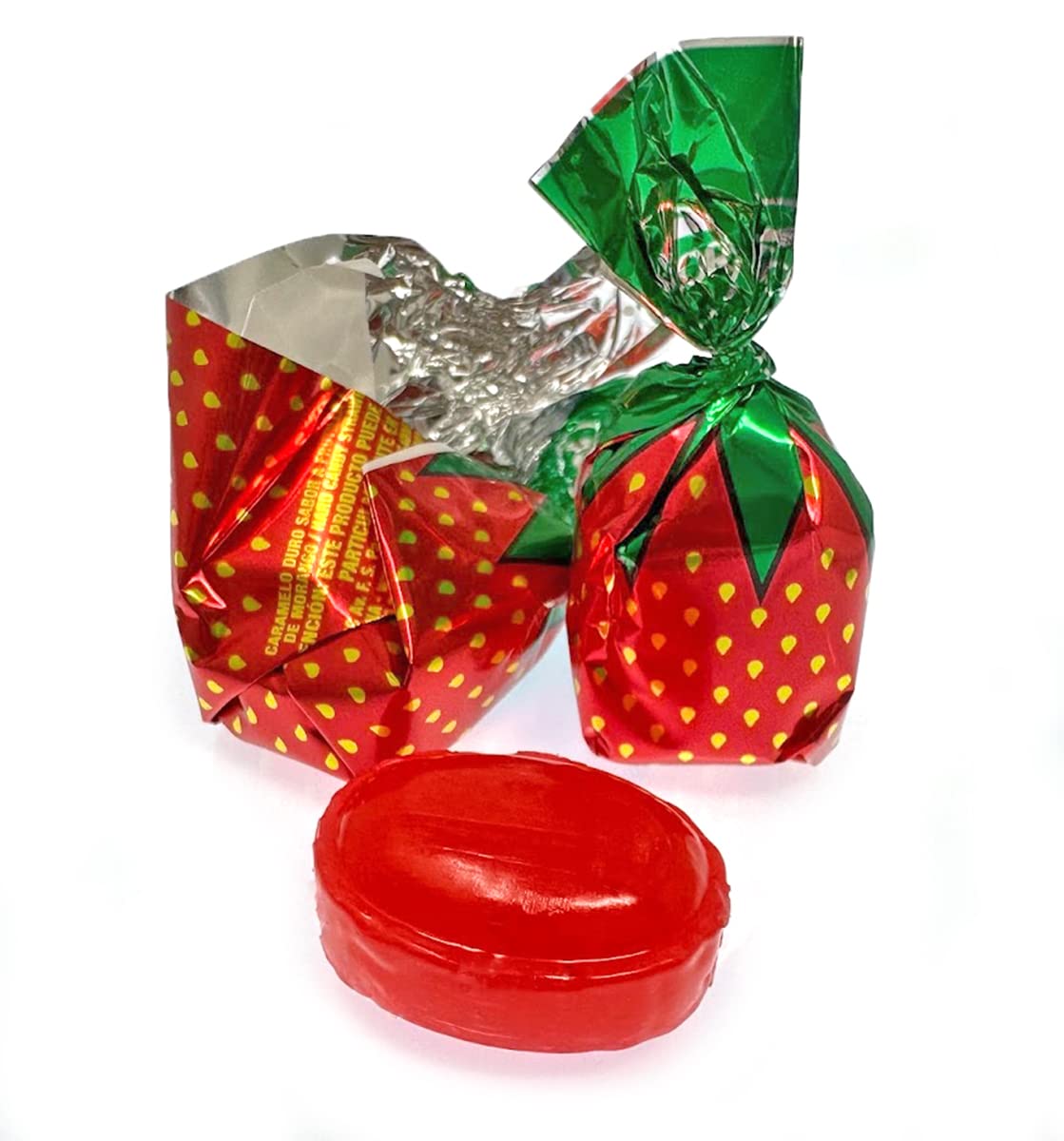 SweetGourmet Arcor Strawberry Bon Bons Filled Hard Candy - 2lb Bulk Bag | Delicious Strawberry Flavored Candies for Parties, Gifts & Office Snacks