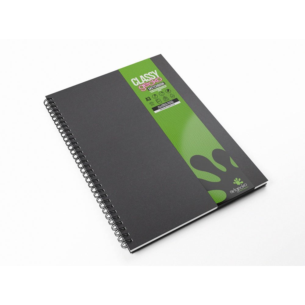 Artgecko Premium A3 Sketchbook - 80 Pages (40 Sheets) 150gsm White Paper for Artists & Designers - Perfect for Drawing, Sketching & Watercolor Painting