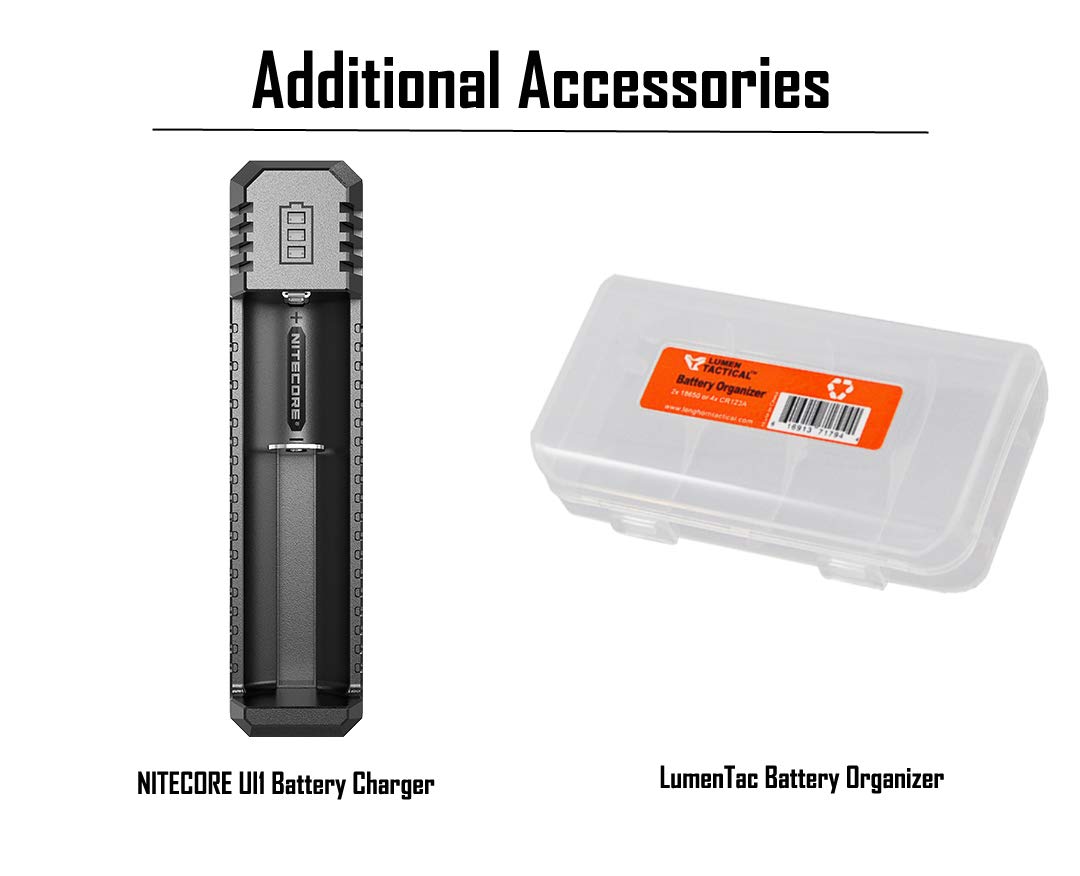 Nitecore P18 1800 Lumen Tactical Flashlight with Red LED - Rechargeable, Compact & Silent Switch - Perfect for Camping, Hiking, Emergency & Outdoor Adventures
