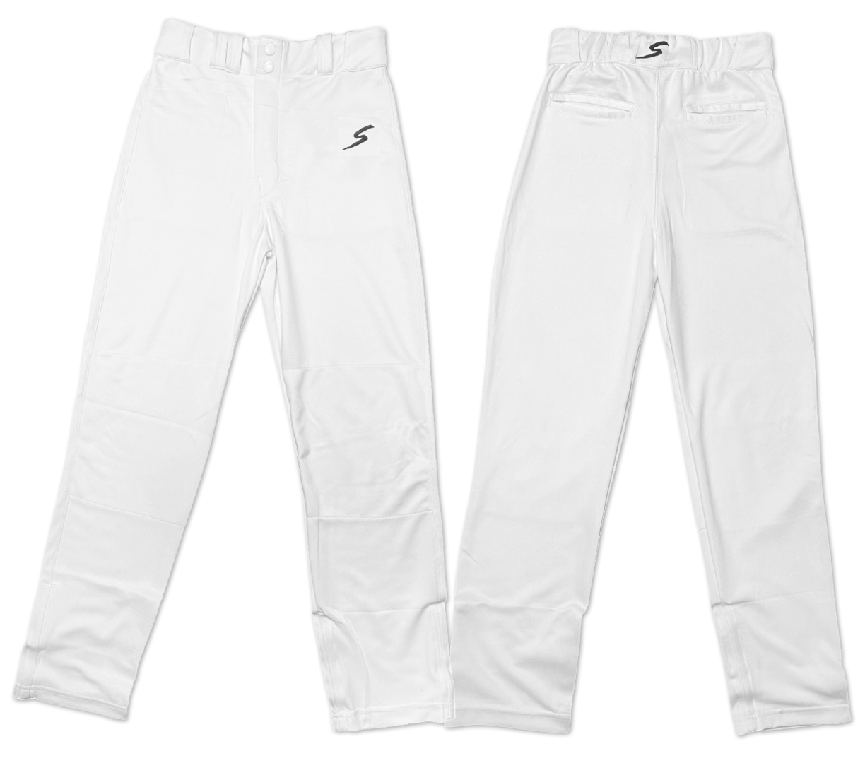 Stinger Premium Pro Style Full Length White Baseball Pants for Men - Durable & Comfortable Baseball Uniform Pants for Practice & Games