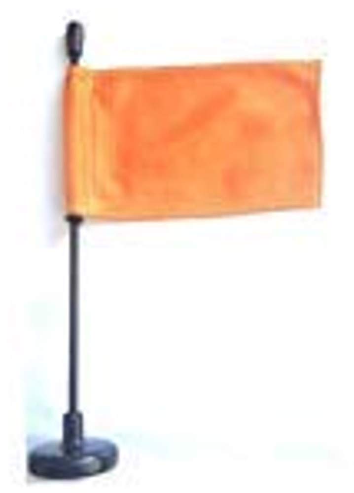 Orange Magnetic Base Flag with Flexible Pole - Perfect for Cars, Trucks, and Office Desks | American Made Patriotic Decoration