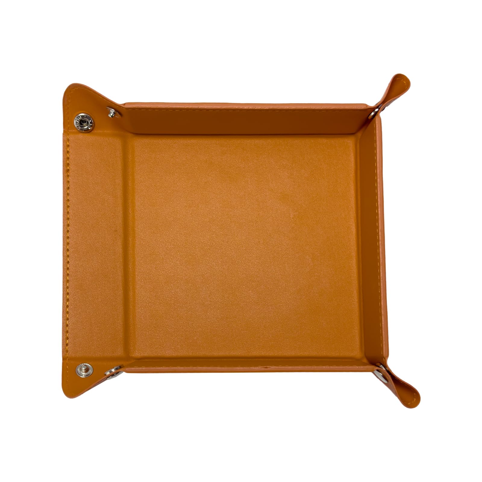 UnionBasic Small Valet Tray - Jewelry Organizer for Rings, Watches & Earrings | Entryway Catchall for Keys, Coins & Change | Nightstand Bedside Organizer | Electronic Gadgets Tray | Orange - Perfect for Home, Office & Travel Accessories Storage
