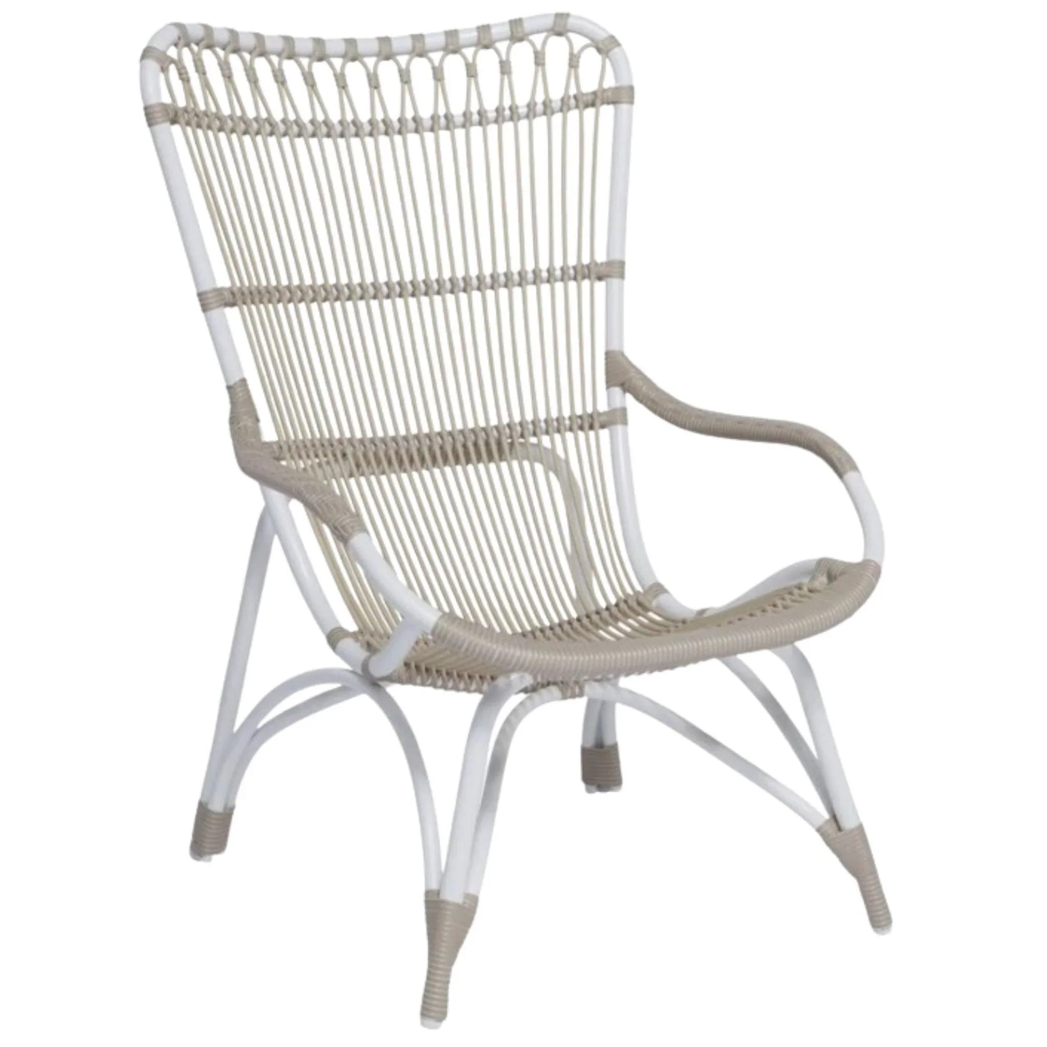 AluRattan™ High Backed Arm Chair - Modern Wicker Patio Lounge Chair for Outdoor, Garden, Poolside & Balcony Relaxation