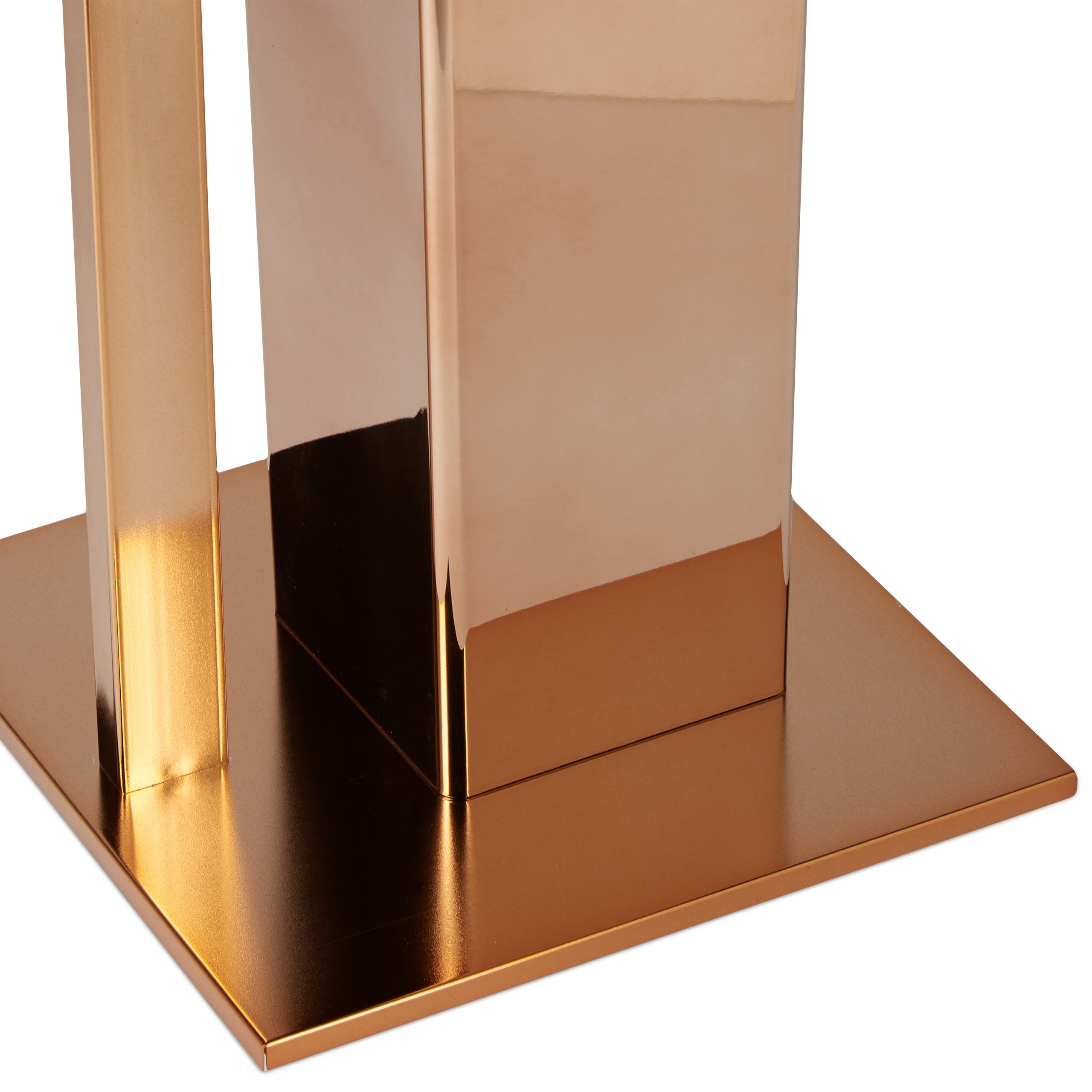 Stainless Steel Free-Standing Toilet Brush and Holder Set with Copper Accents - 71 x 20 x 20 cm Bathroom Cleaning Tool for Modern Homes (Ideal for Toilet, Bathroom & Guest Powder Room Maintenance)