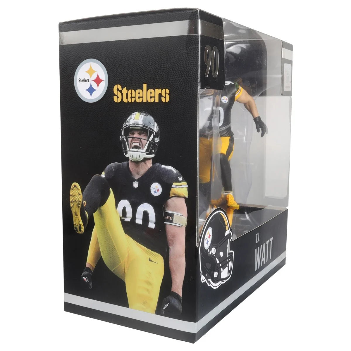 TJ Watt Pittsburgh Steelers NFL Black Jersey Posed Action Figure - 2024 SportsPicks Collectible for Fans, Game Room Decor, and Football Memorabilia Display