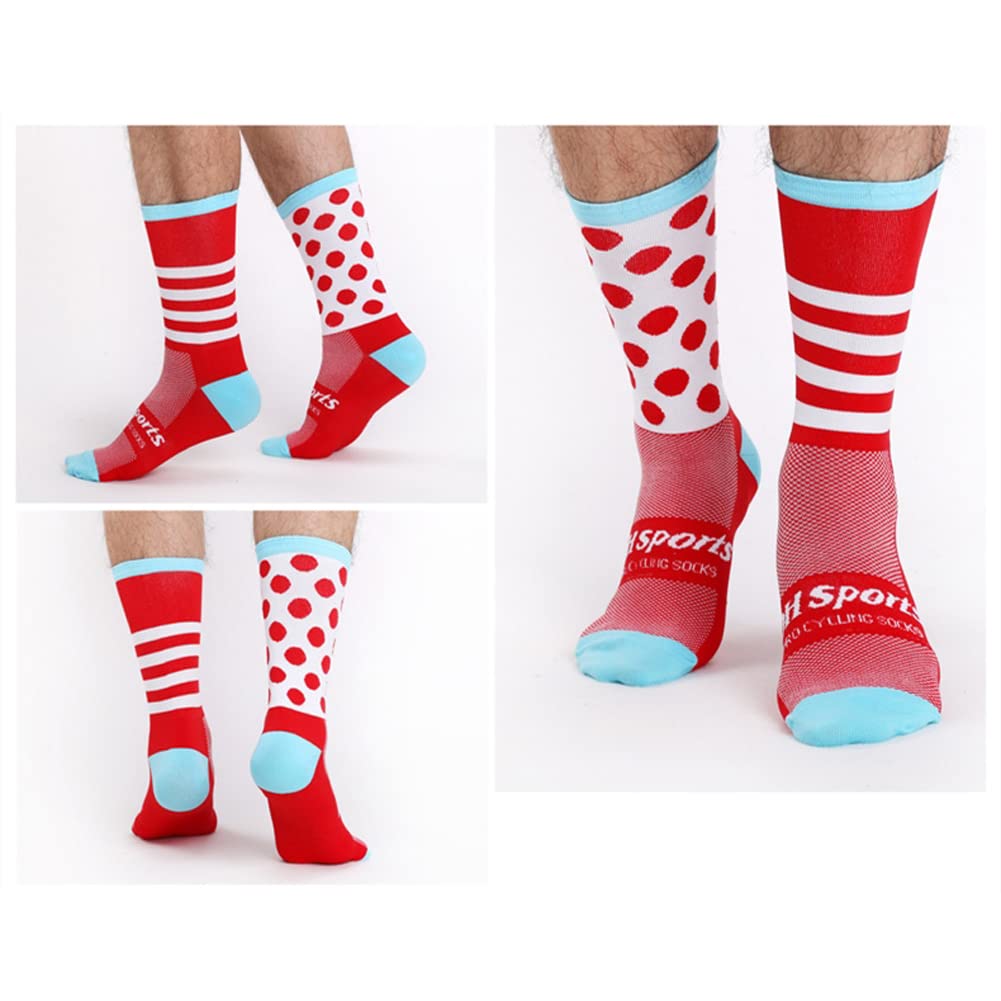 Cycling Socks for Men & Women - Breathable Bike Riding Socks for XC, MTB, BMX Sports - Moisture Wicking Athletic Ankle Socks in Black, Pink, Blue, Green, Orange - Perfect for Road Cycling, Mountain Biking & Indoor Training