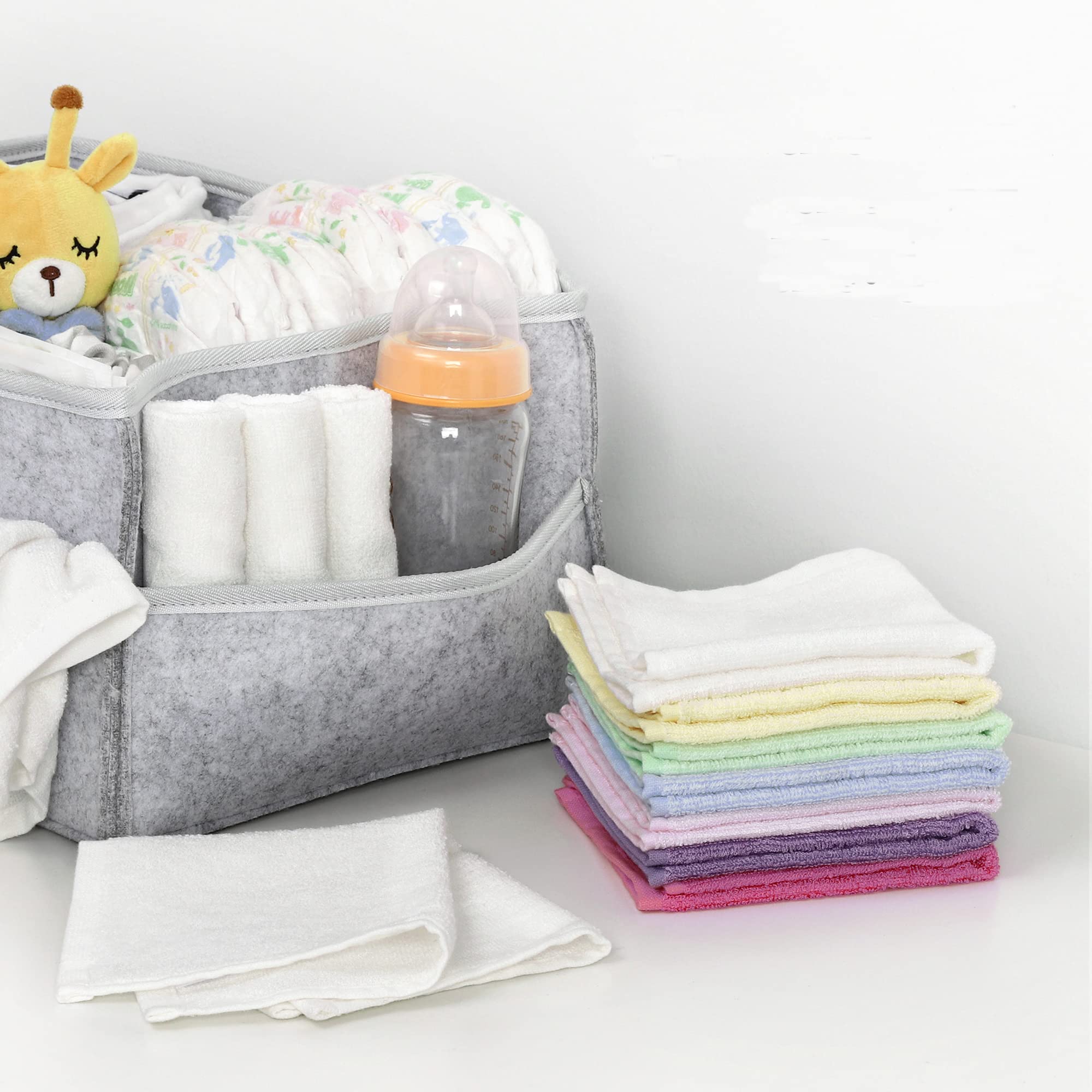 6 Pack Ultra Soft Baby Washcloths for Newborn & Toddler - 10