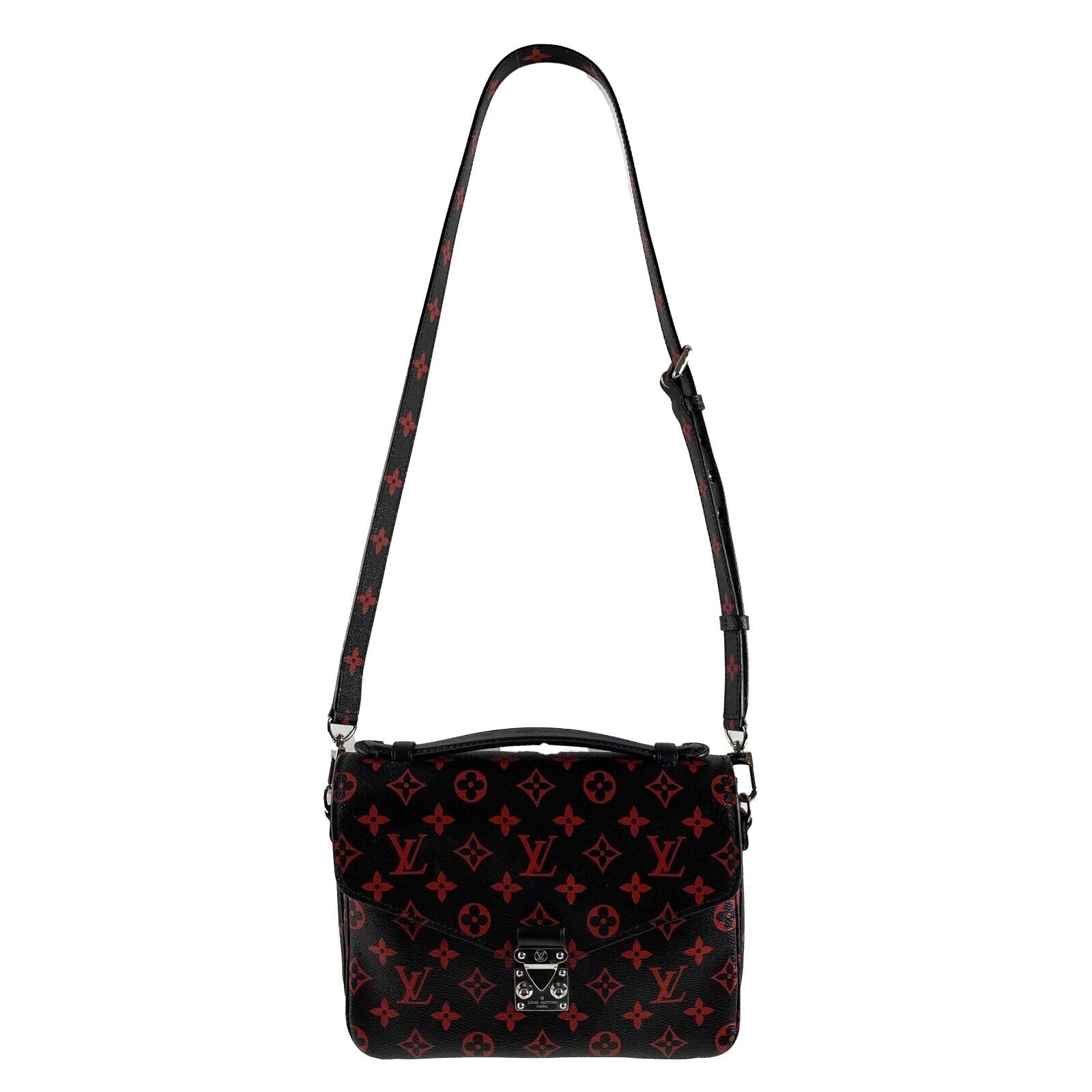 Louis Vuitton Monogram Infrarouge Pochette Métis Crossbody Bag in Black & Red | Luxury Designer Handbag for Women | Perfect for Date Night, Travel & Everyday Use