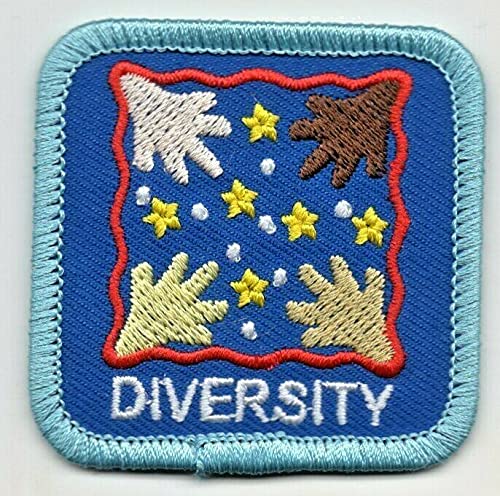 DIVERSITY Iron On Patch - Embroidered Sew On Badge for Jackets, Bags & DIY Crafts - Perfect for Customizing Denim, Backpacks & Hats