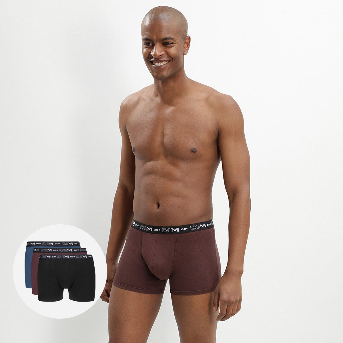 3 Pack Men's Graphic Print Boxer Briefs - Black, Brown & Beige Stretch Cotton Underwear for Comfort & Style | Everyday Wear, Gym & Travel