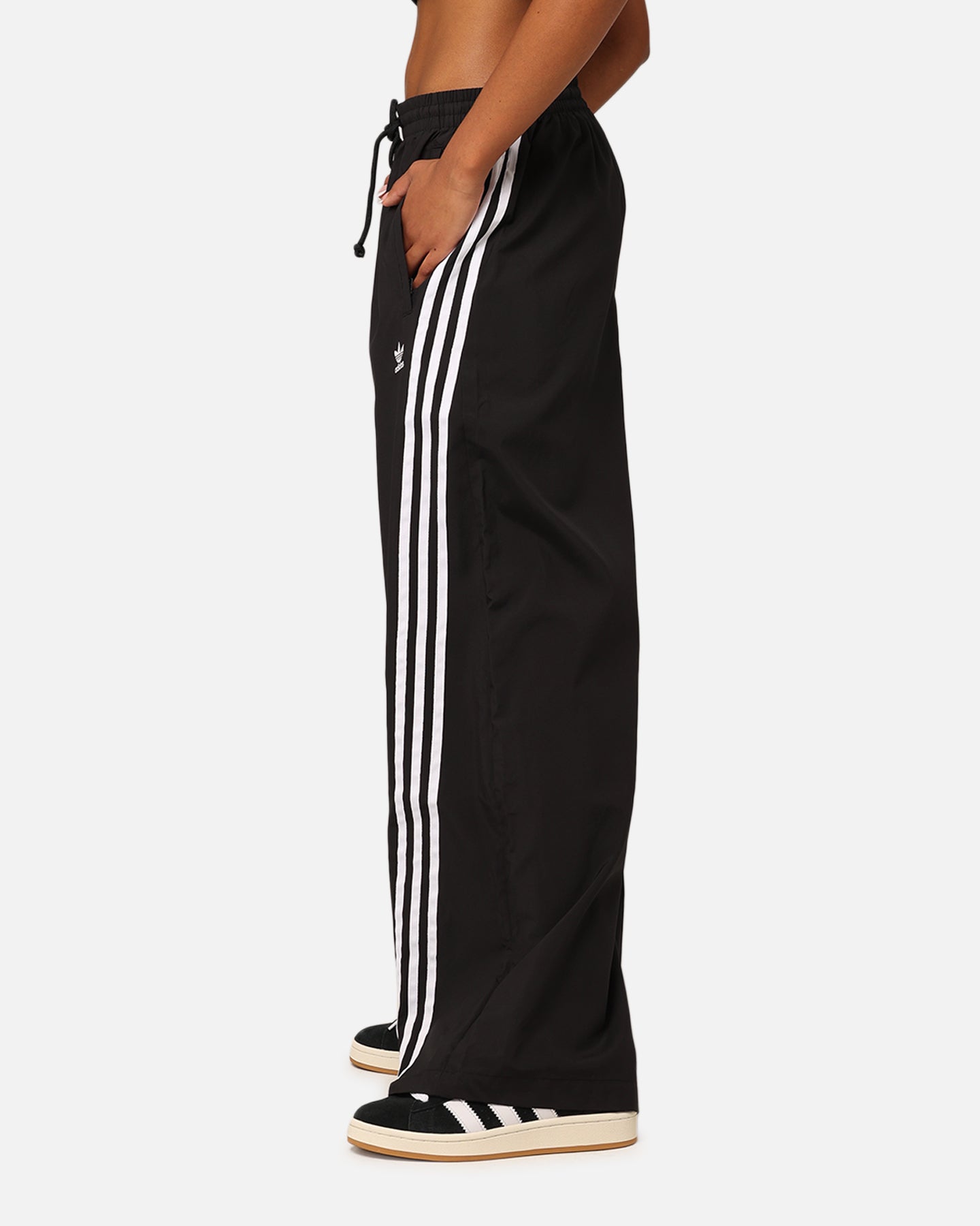 Adidas Women's Adilenium Oversized Track Pants - Black Athletic Joggers for Running, Lounge & Streetwear Fashion