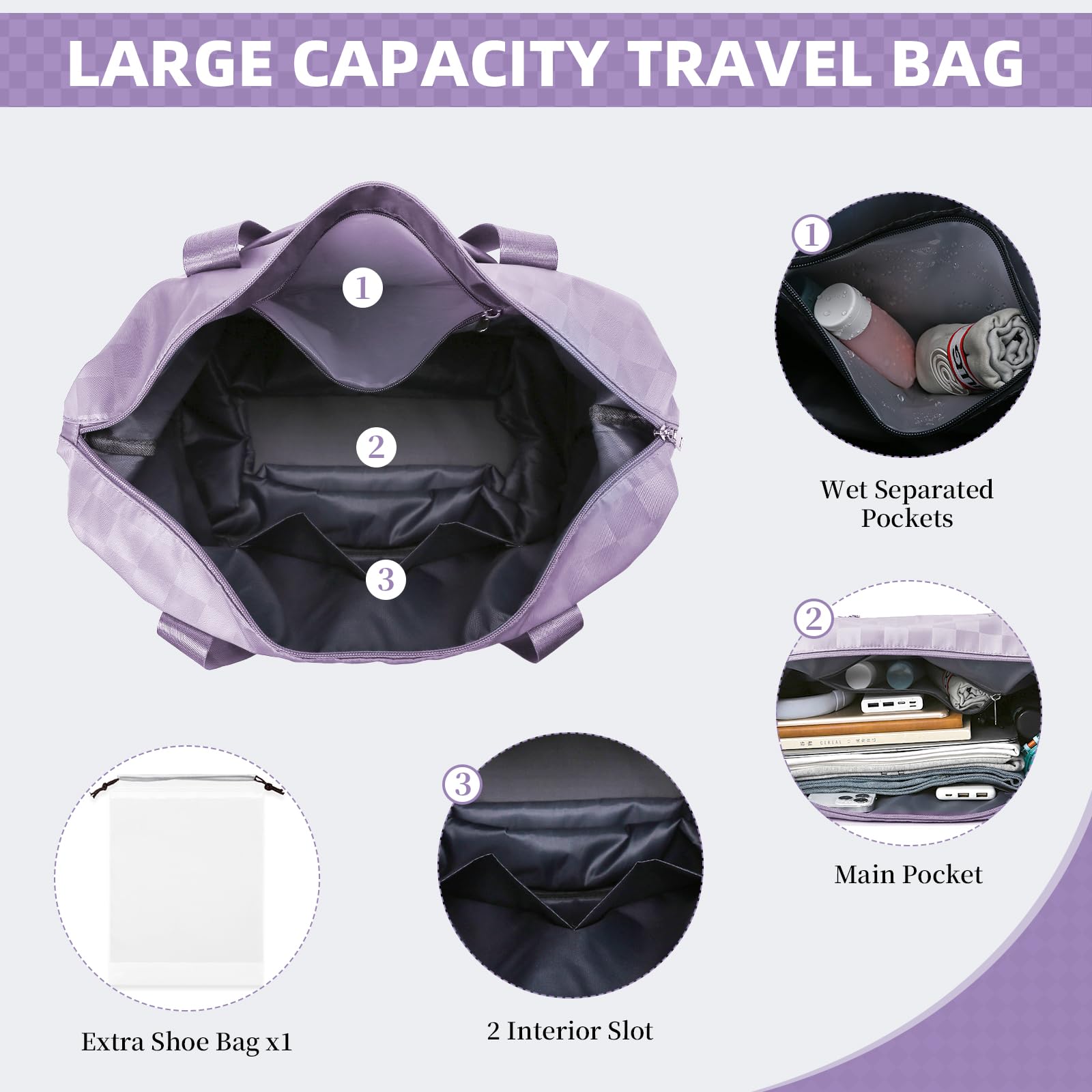 Expandable Rolling Duffle Bag with Wheels - Travel Luggage for Men & Women | Gym, Weekend Trips